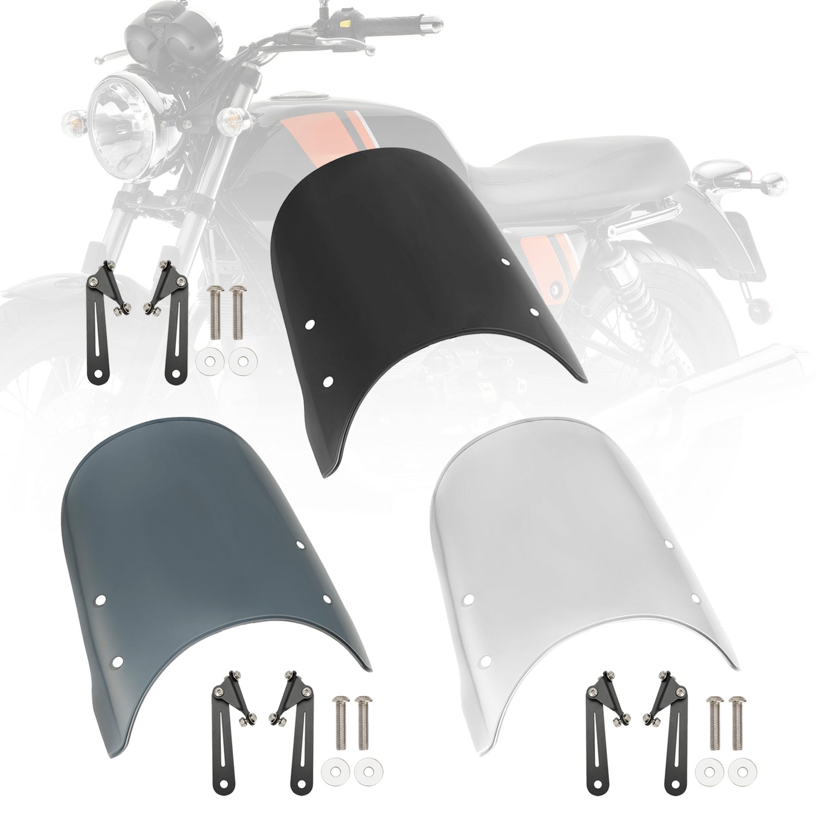 Parabrisas apto para Scrambler 1200 XC XE 19-23 Street Twin 900 16-23