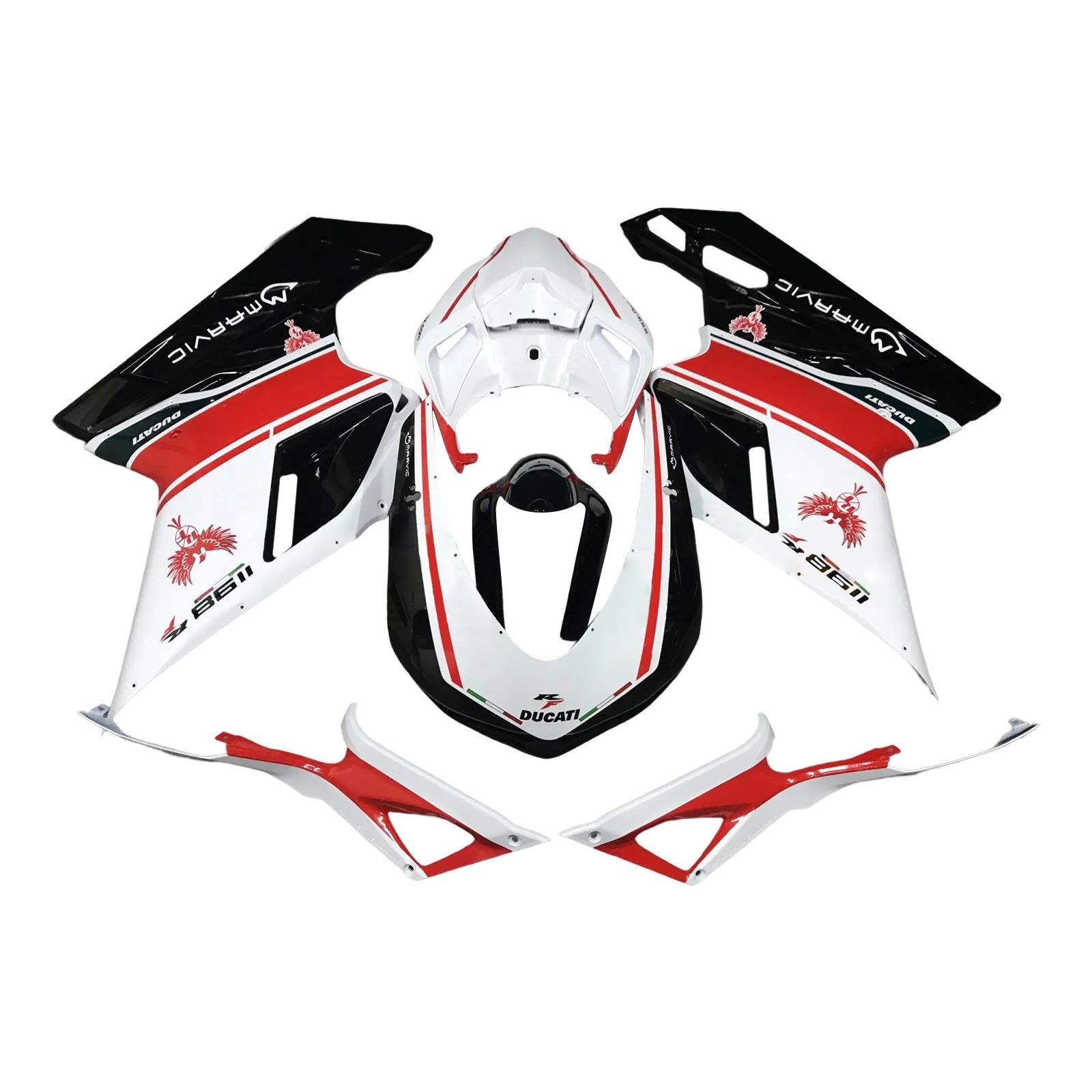 Ducati 1098 1198 848 2007-2011 Fairing Kit Bodywork ABS