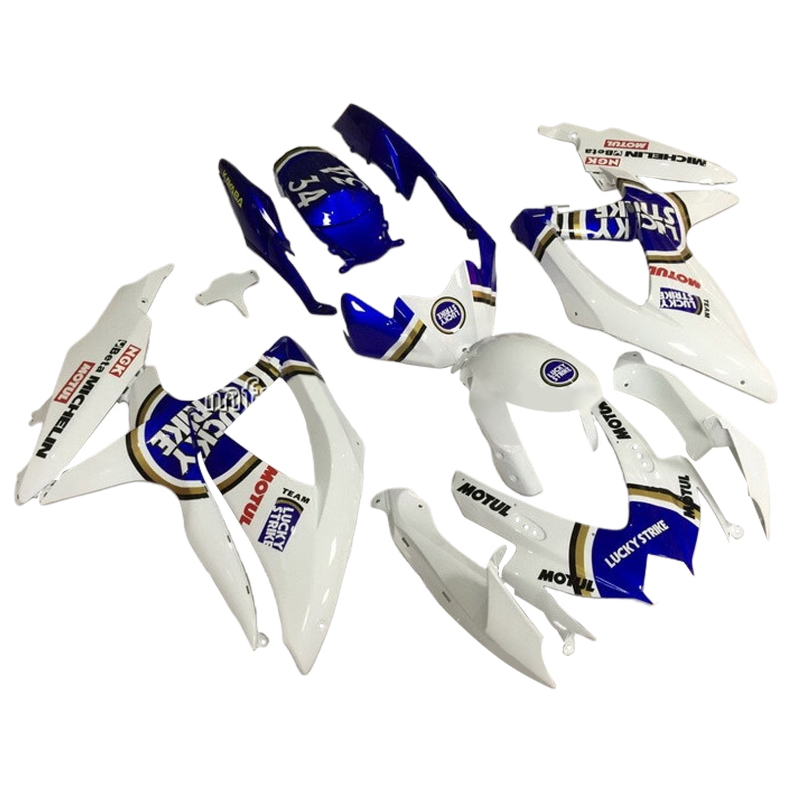 Amotopart Suzuki GSXR 600/750 2008-2010 K8 Fairing Kit Bodywork Plastic ABS