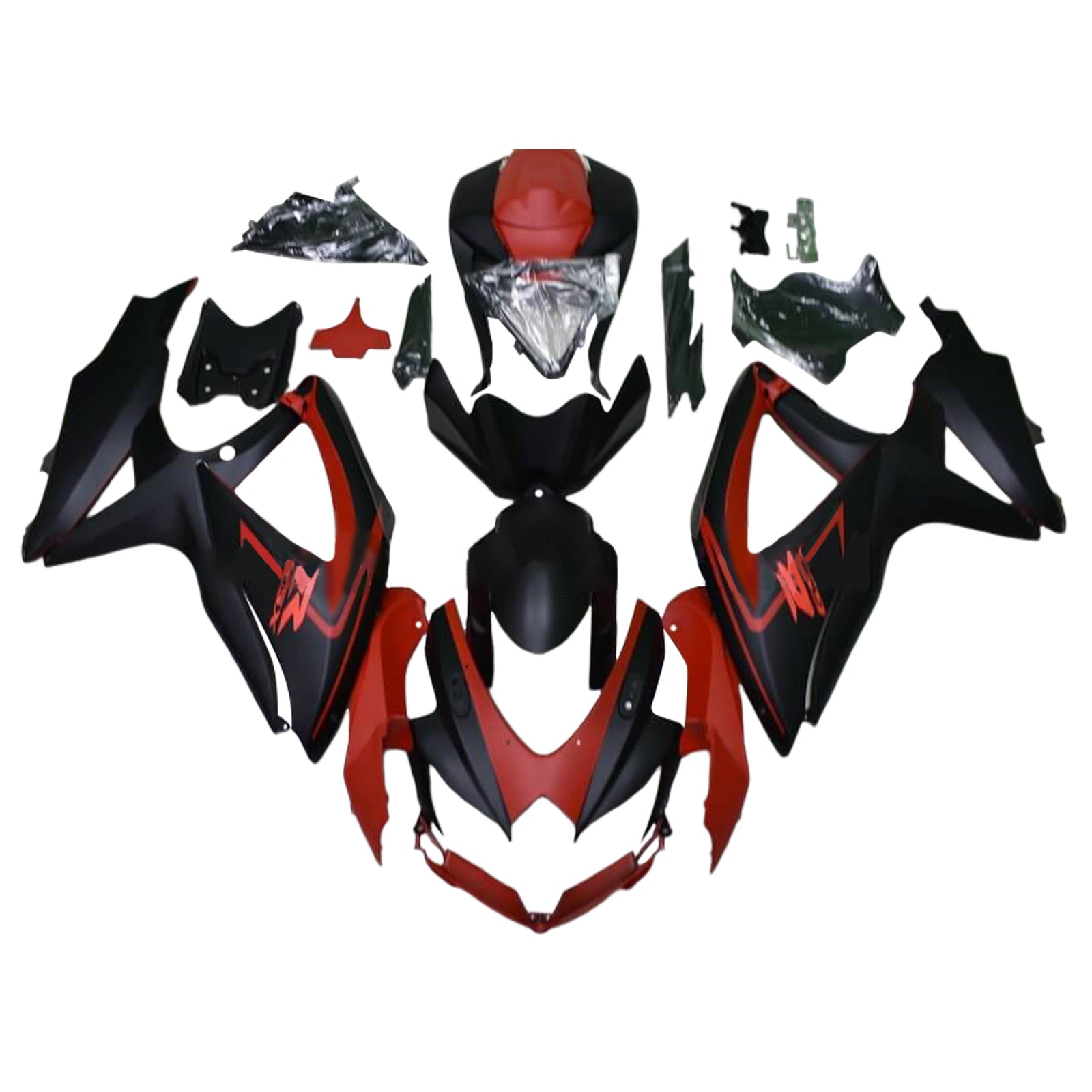 Amotopart Suzuki GSXR 600/750 2008-2010 K8 Fairing Kit Bodywork Plastic ABS