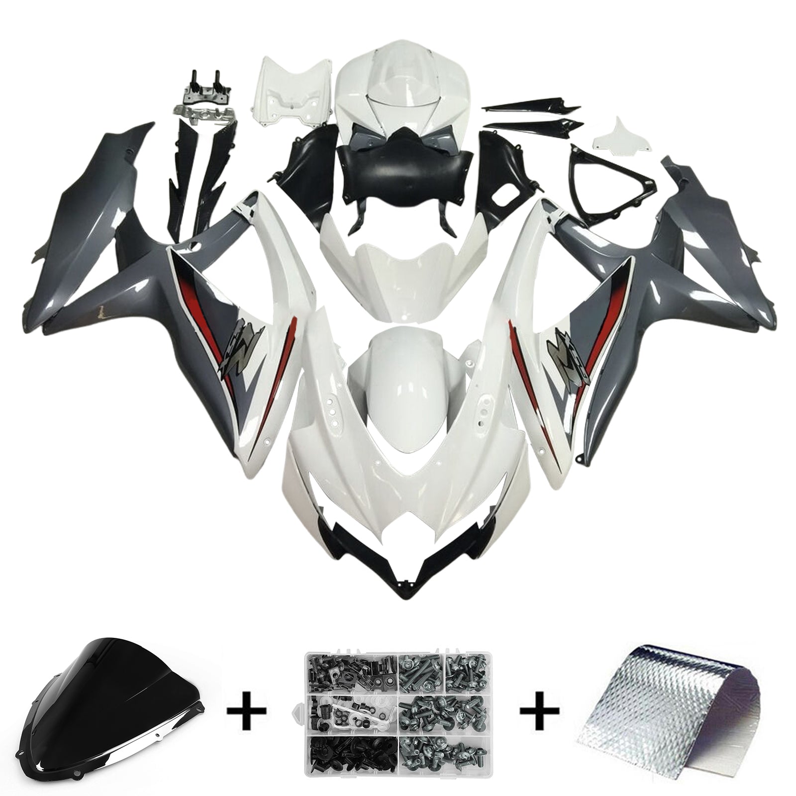 Amotopart Suzuki GSXR 600/750 2008-2010 K8 Fairing Kit Bodywork Plastic ABS