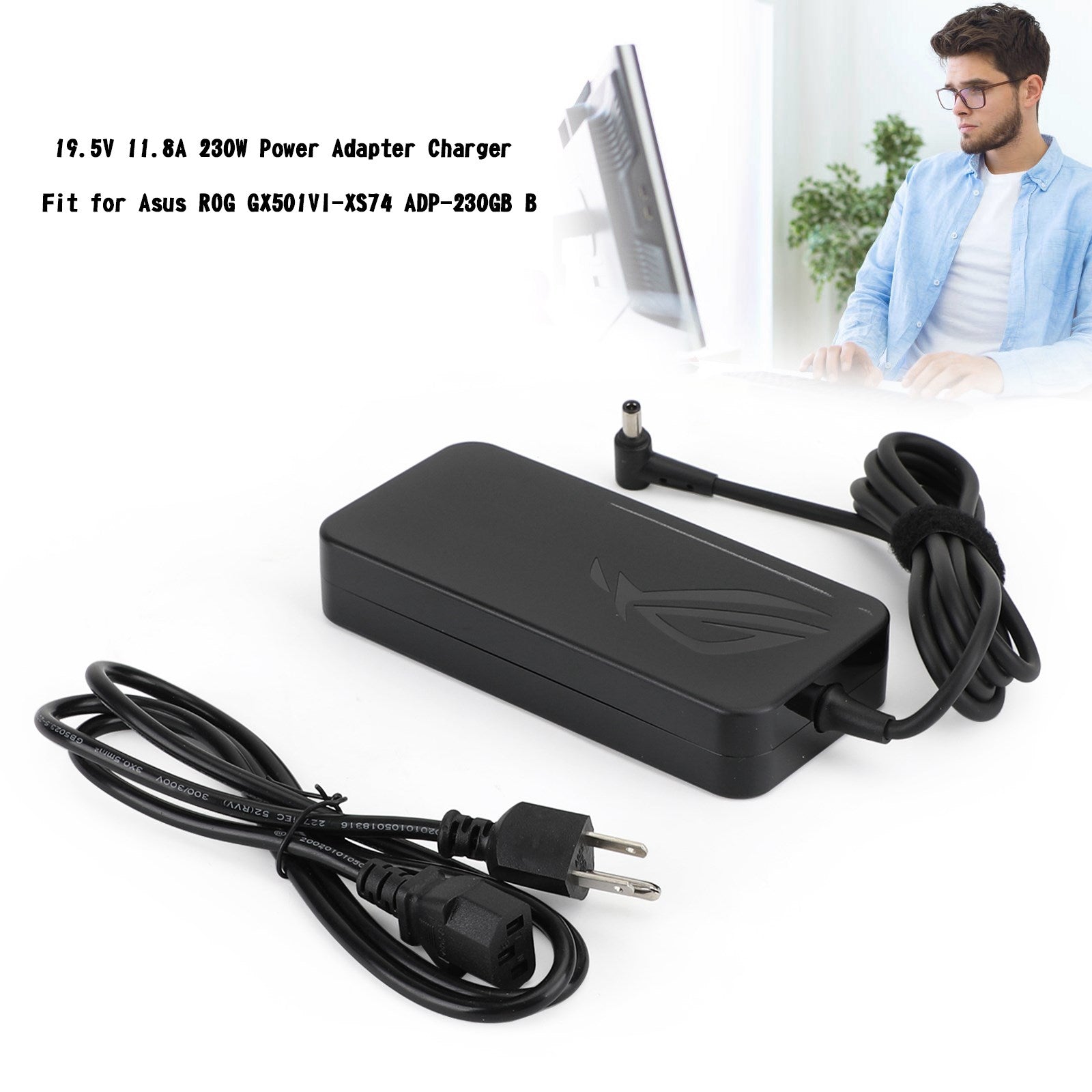 19.5V 11.8A 230W 6.0*3.7mm AC Power Charger Fit for ASUS ROG Strix ADP-230GB B