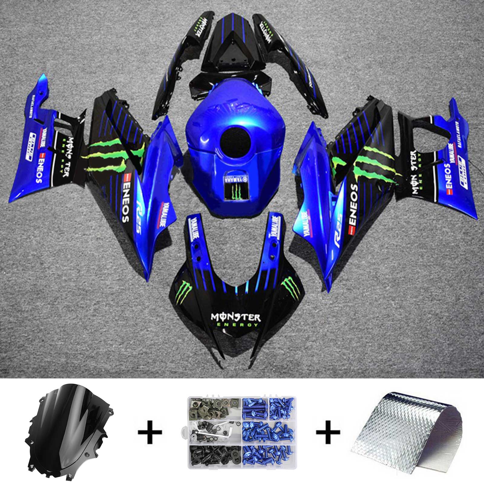 Yamaha YZF-R3 R25 2022-2023 Kit Carenado Carrocería Plástico ABS