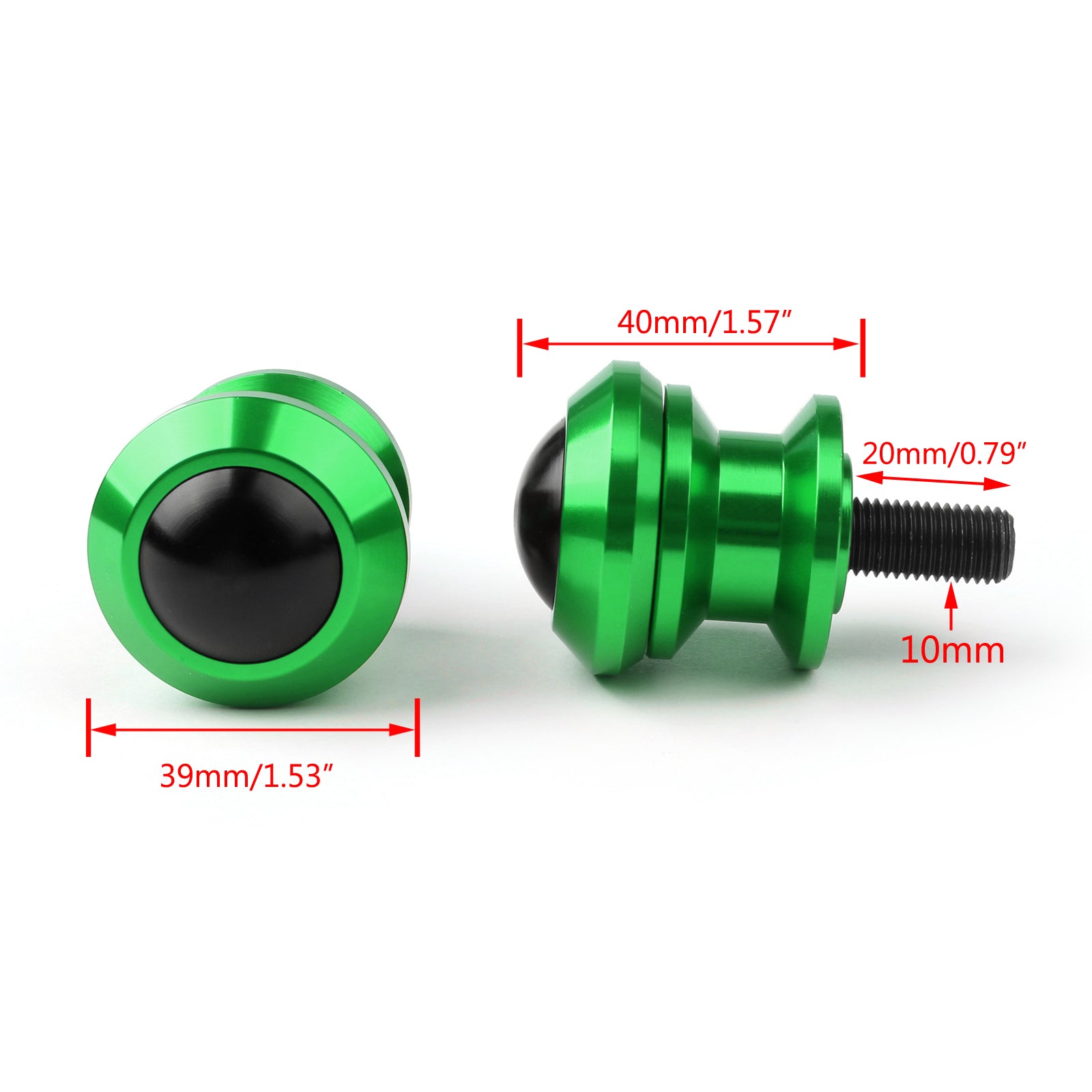 10mm Billet Swingarm Spools Sliders For Kawasaki Ninja 250R 1000 ZX 6R ZX10R GR