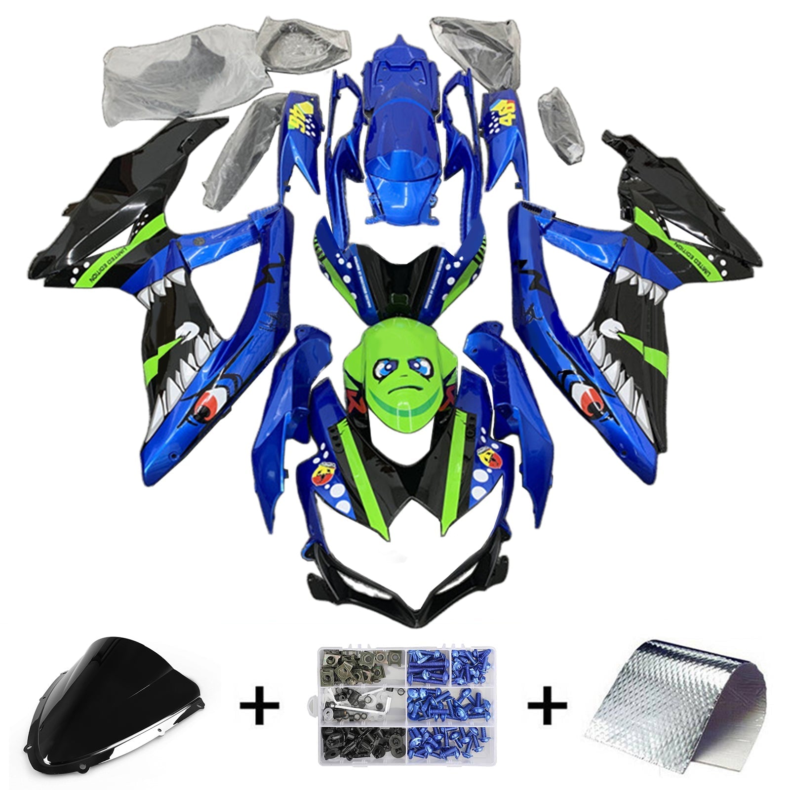 Suzuki GSXR 600/750 2008-2010 K8 Fairing Kit Bodywork Plastic ABS