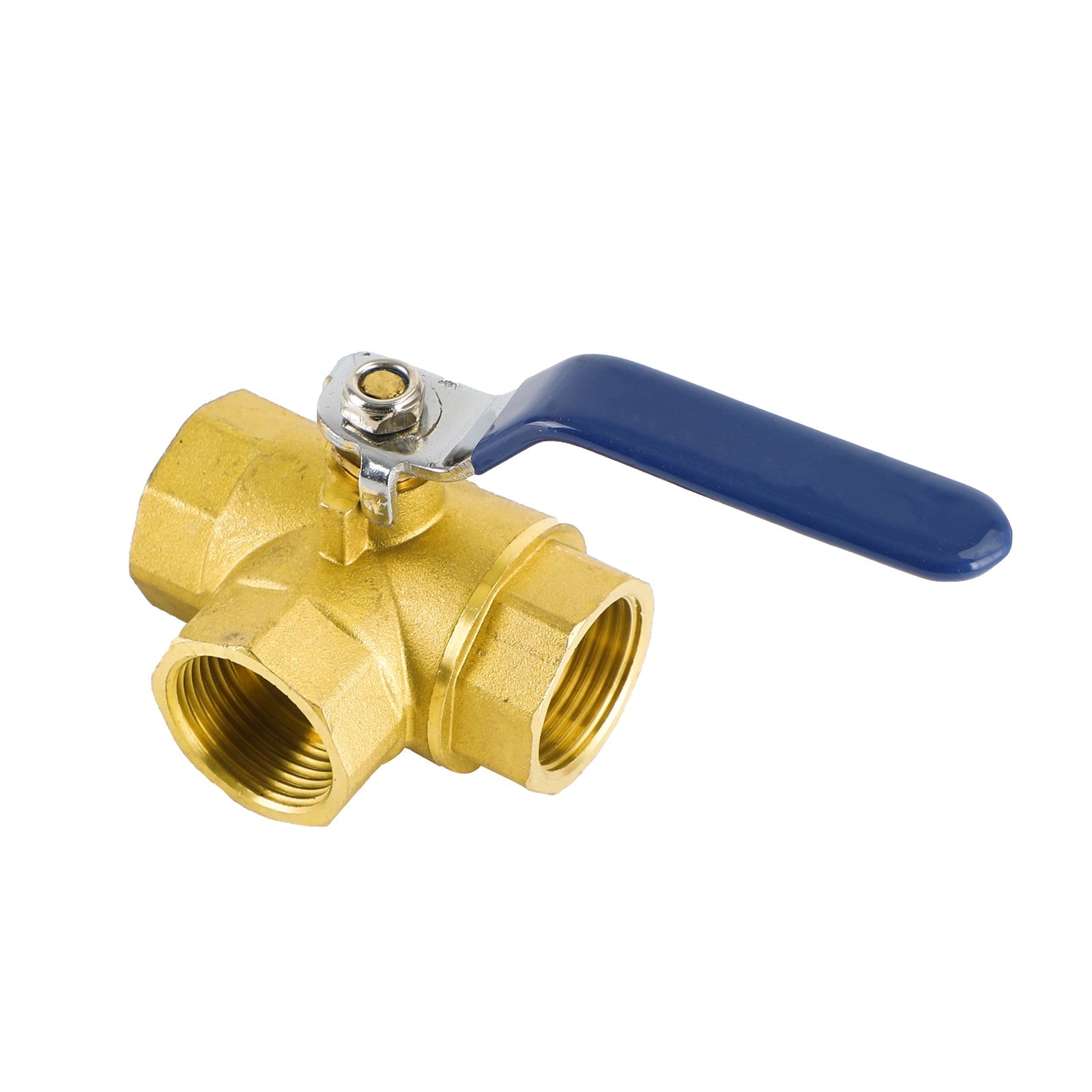 1" Ball Valve Female L Port 600 WOG NPT Brass Ball Valve Threaded Plumbing