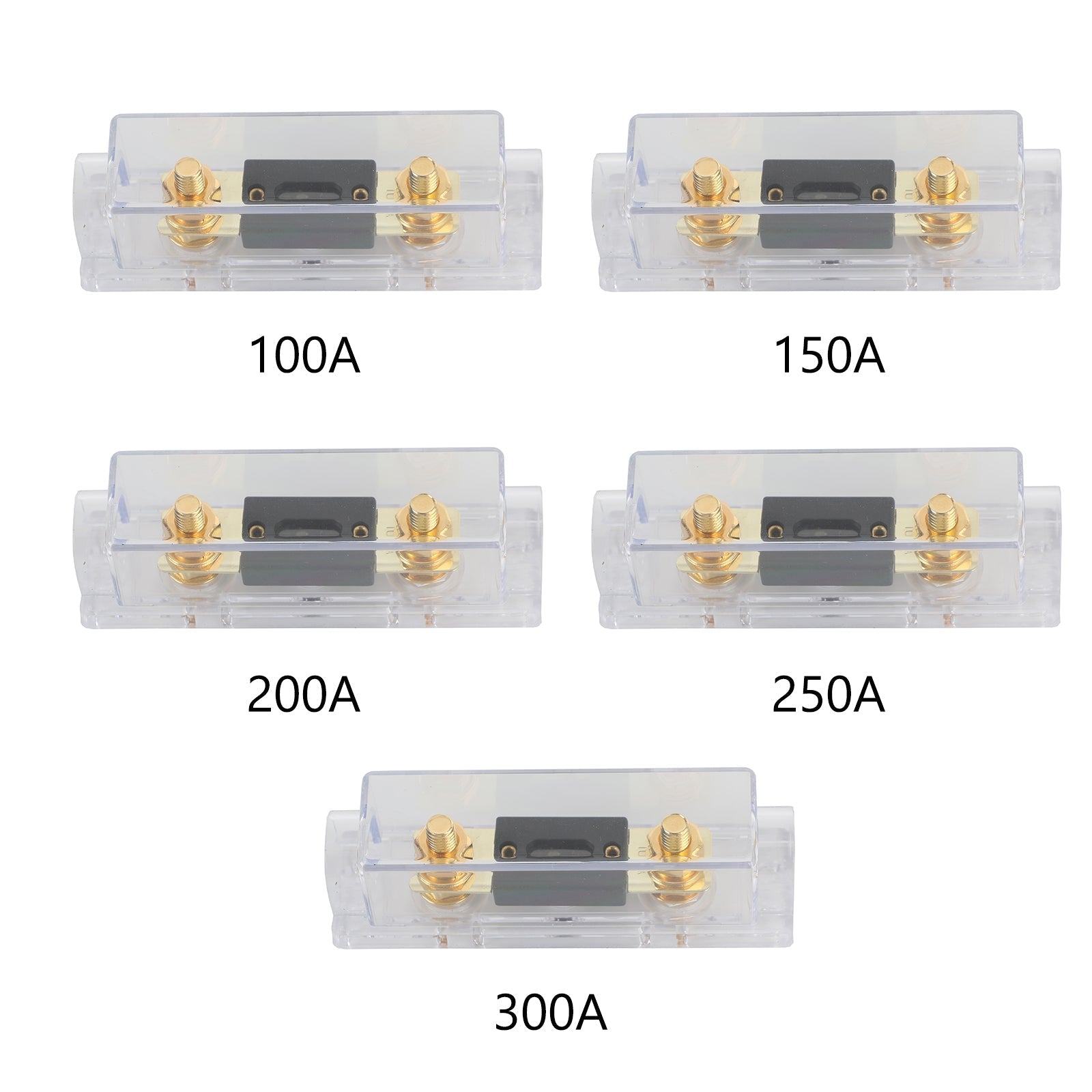 ANL Car Audio Fuse Holder Block High Current Bolt Down Terminal w/ Multi-A fuse