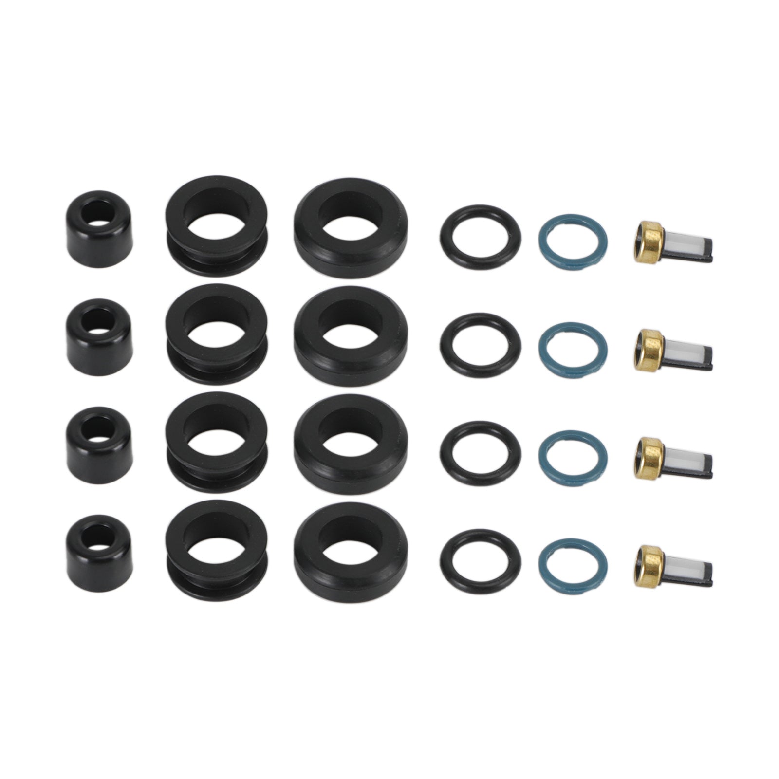 Kit de sellado de reparación de inyectores de combustible, 4 Uds., 1001-87F90, compatible con Toyota Corolla 1.8L, compatible con Lotus