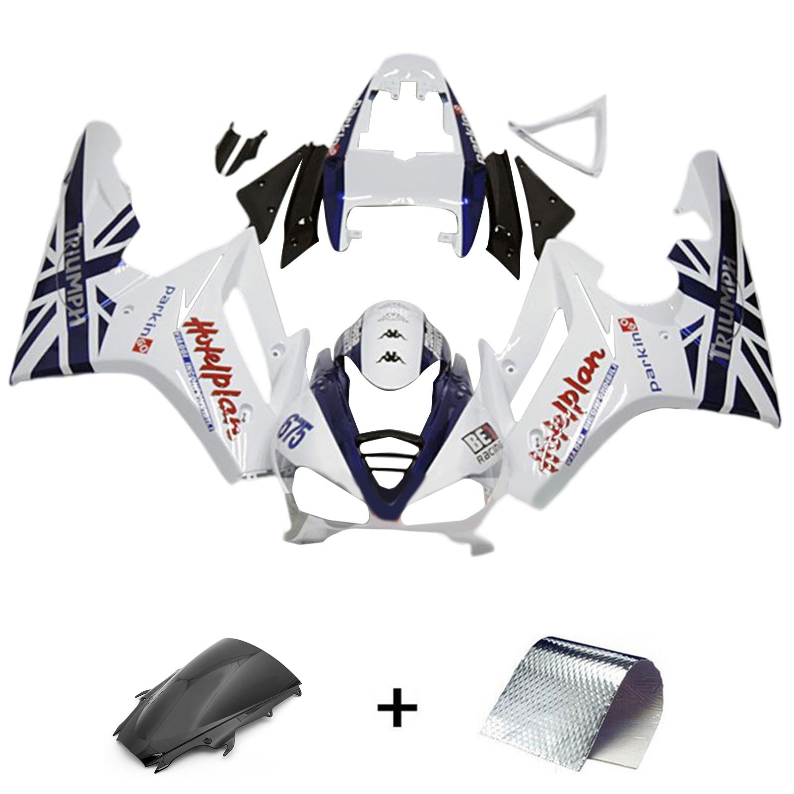 Amotopart Triumph Daytona 675 2009-2012 Fairing Kit Bodywork Plastic ABS