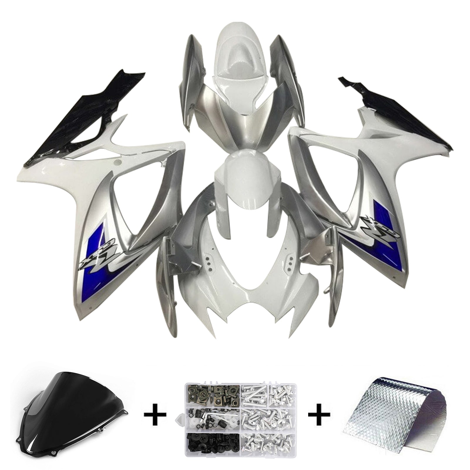 Amotopart Suzuki GSXR 600/750 2006-2007 K6 Fairing Kit Bodywork Plastic ABS