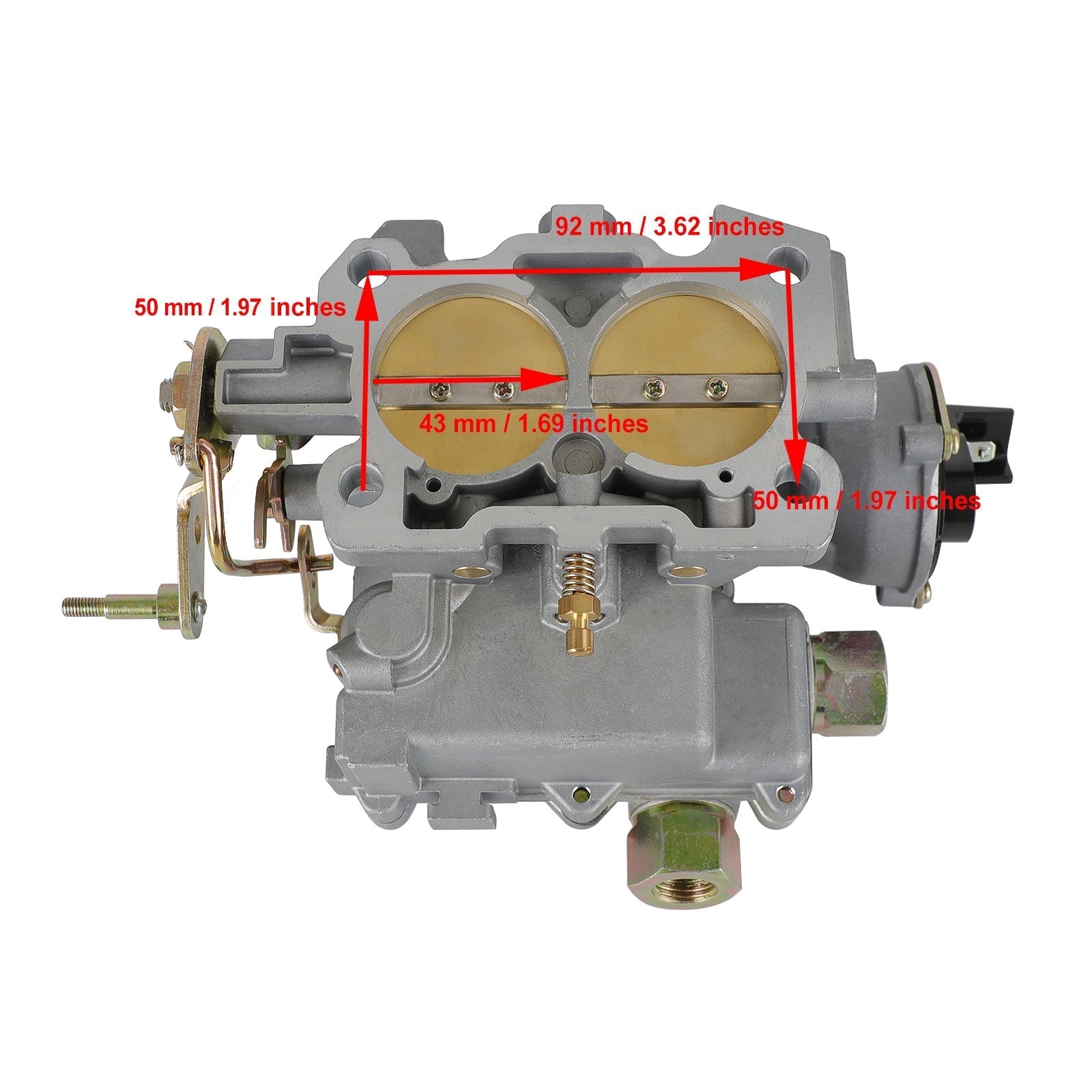 Carburetor Carb for Marine Mercruiser 2 Barrel 3.0L 4 CYL with a Long Linkage