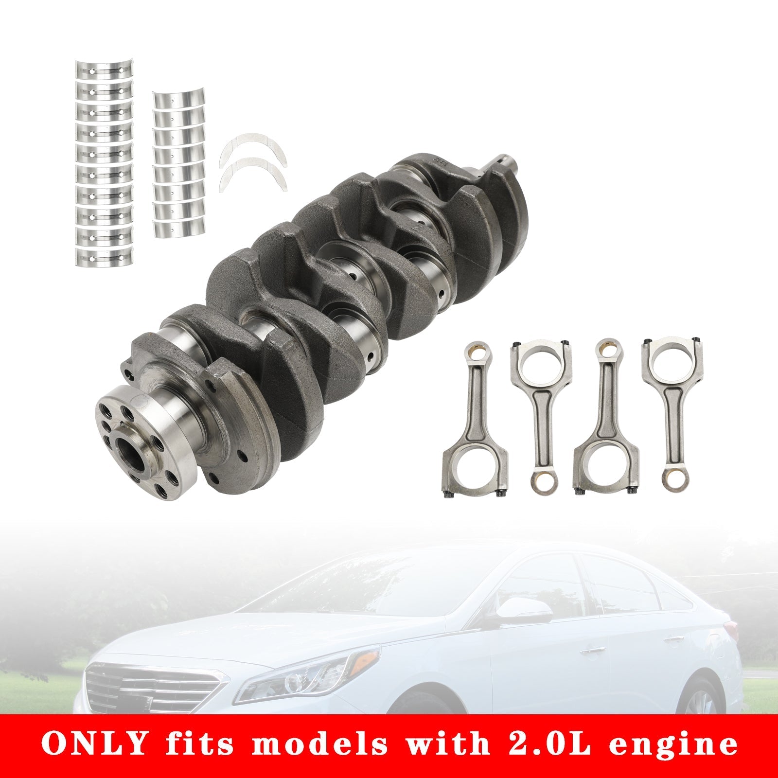 Hyundai Sonata 2007–2014 G4KH 2.0T Engine Crankshaft & ConRods & Bearing