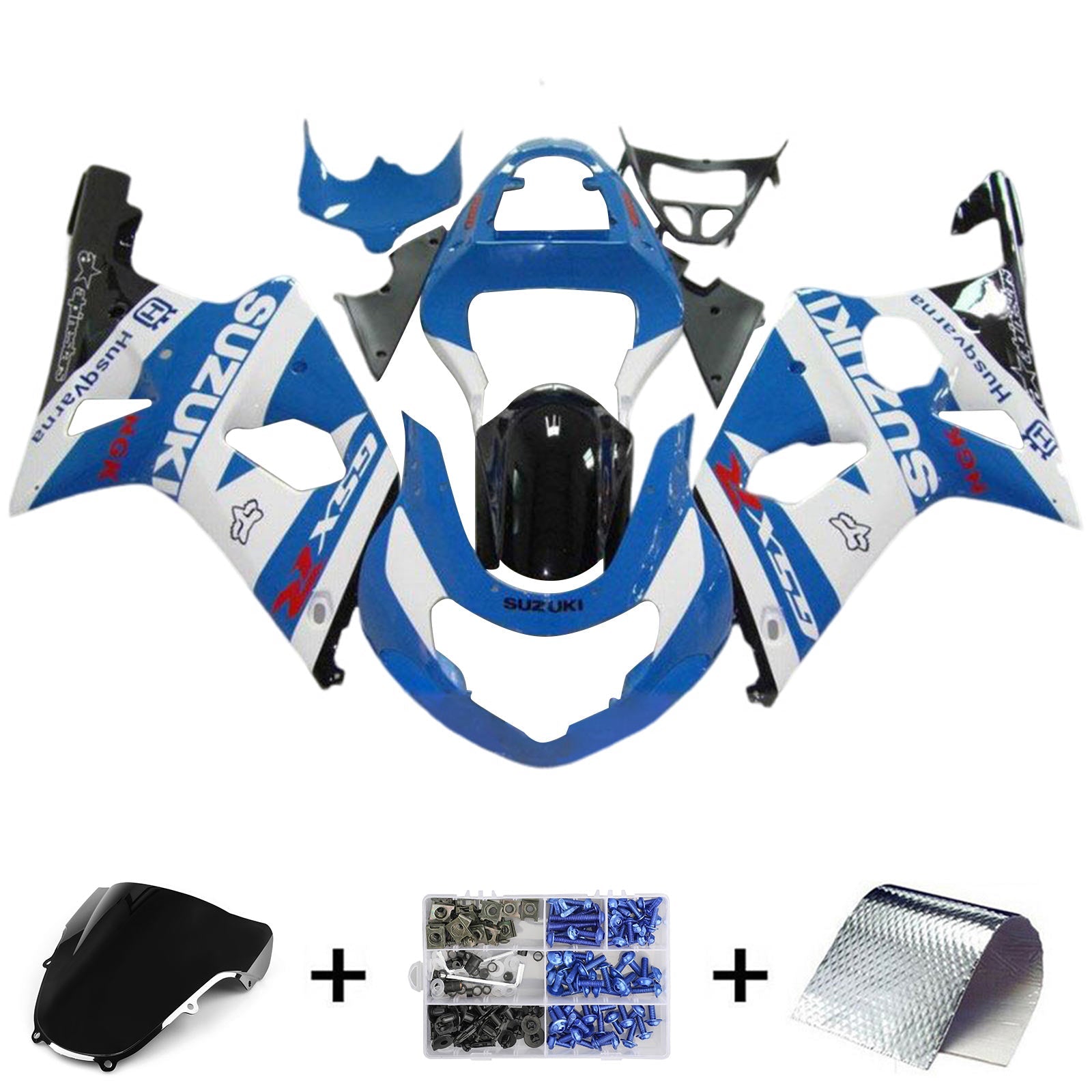 Amotopart Suzuki GSXR1000 2000-2002 K1 K2 Fairing Kit Bodywork Plastic ABS