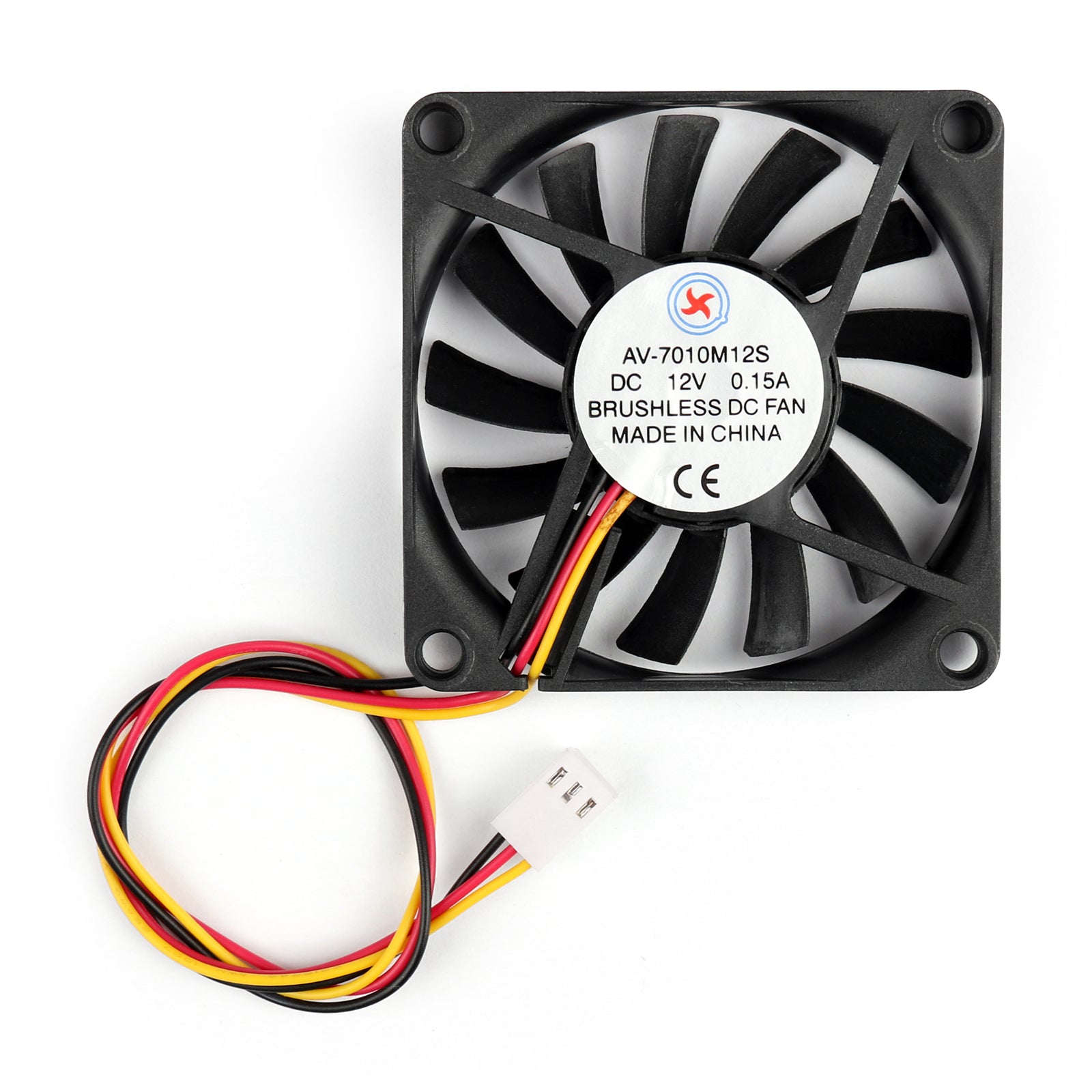 10PCS DC Brushless Cooling PC Computer Fan 12V 7010s 70x70x10mm 0.15A 3 Pin Wire