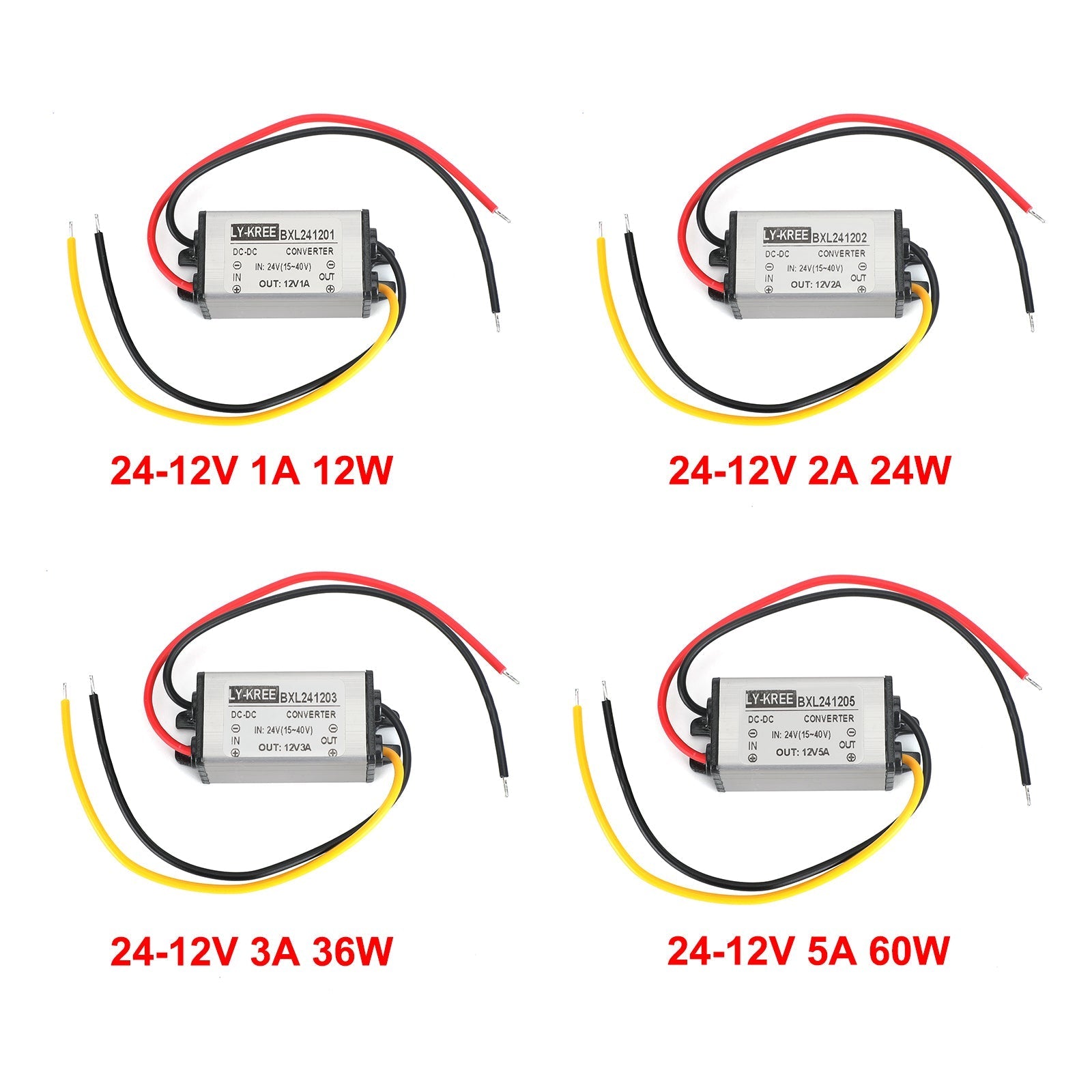 DC Buck Converter 24V to 12V 1/2/3/5A Waterproof Power Supply Module