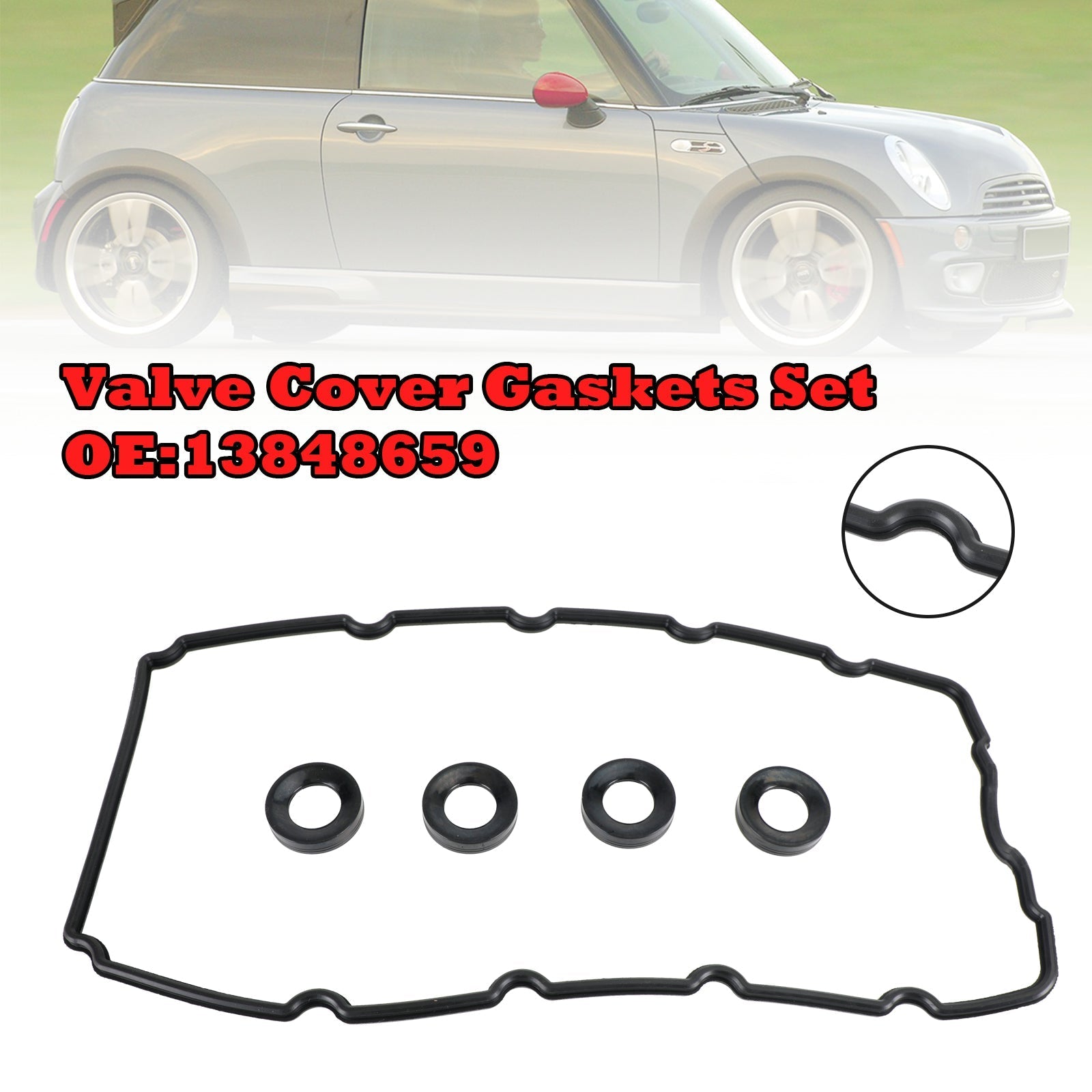 Valve Cover Gaskets Set 13848659 for Mini Cooper 2002-2008