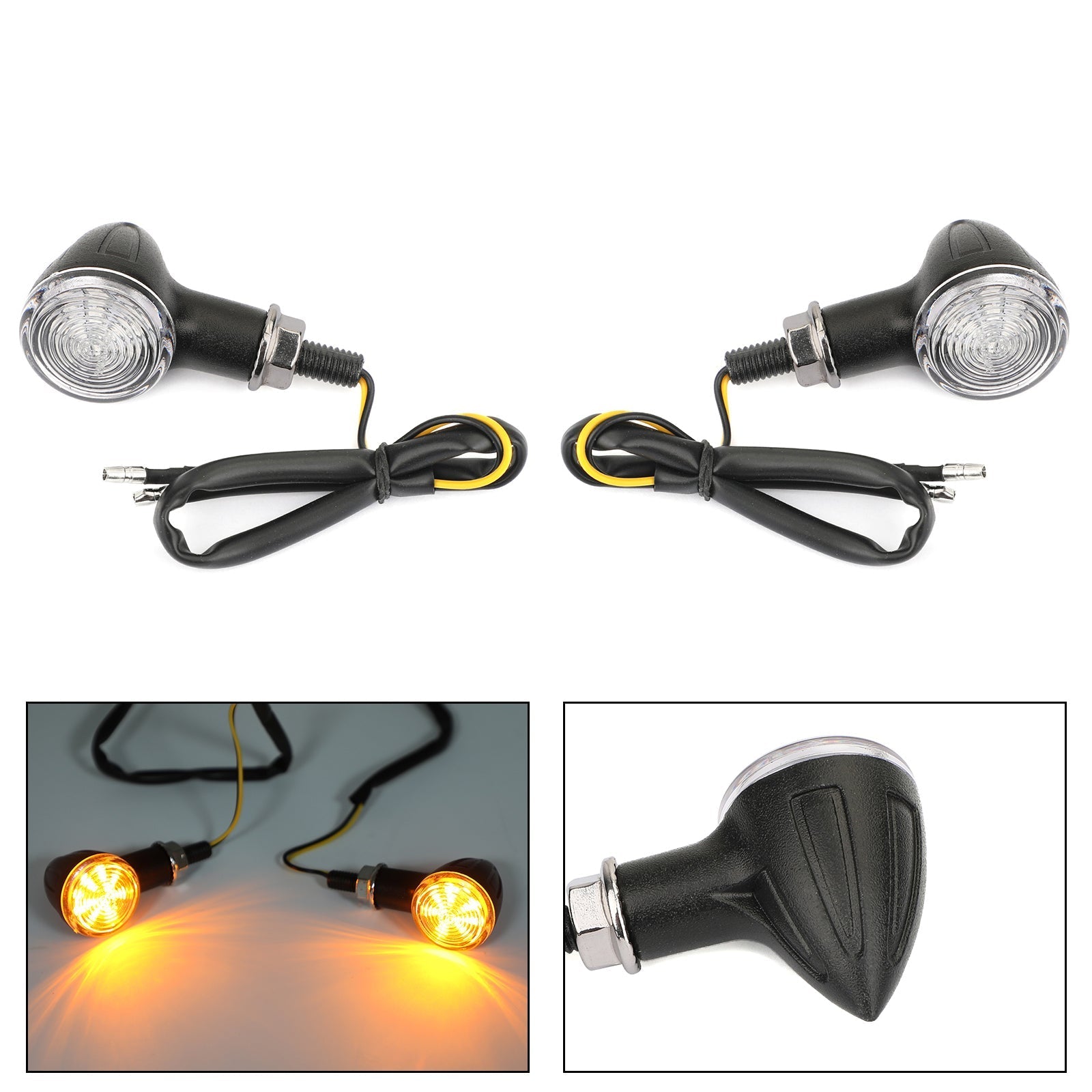 Universal Small Bullet Motorcycle Turn Signal Blinker Indicator Lights Generic