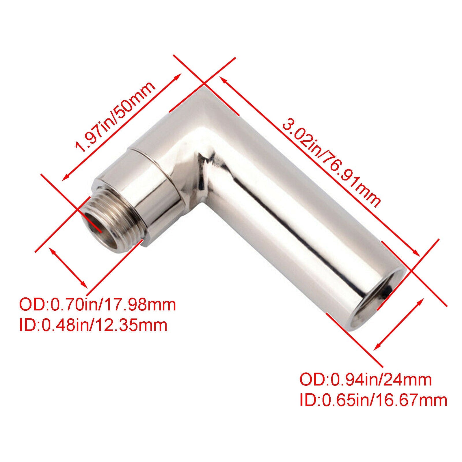 M18X1.5 O2 Oxygen Spacer Sensor Angled Extender 90 Degree 02 Bung Extension Generic