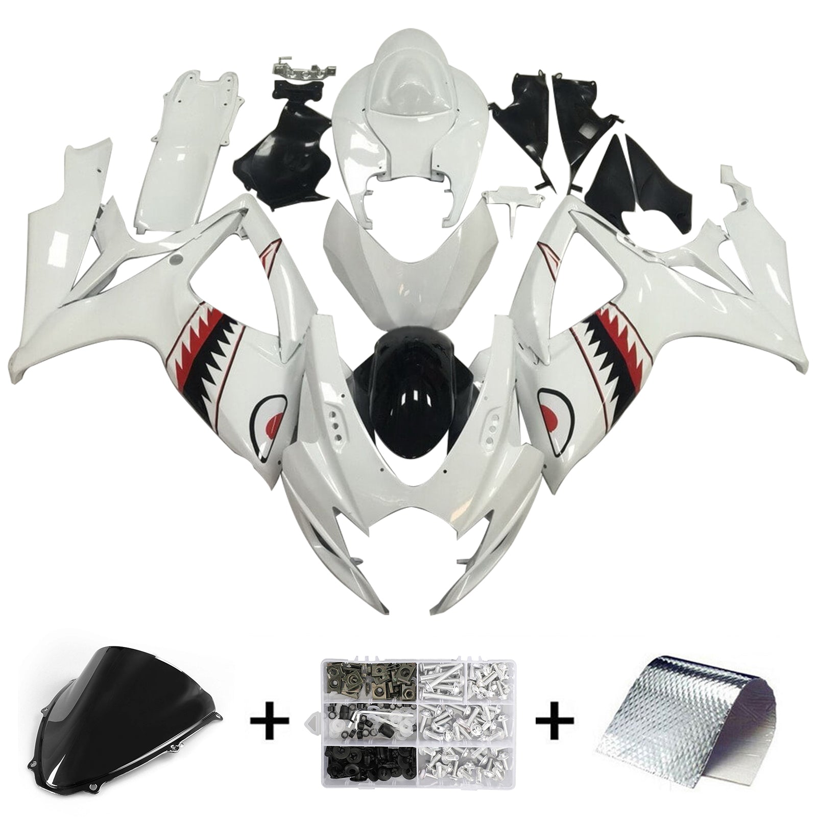 Amotopart Suzuki GSXR 600/750 2006-2007 K6 Fairing Kit Bodywork Plastic ABS