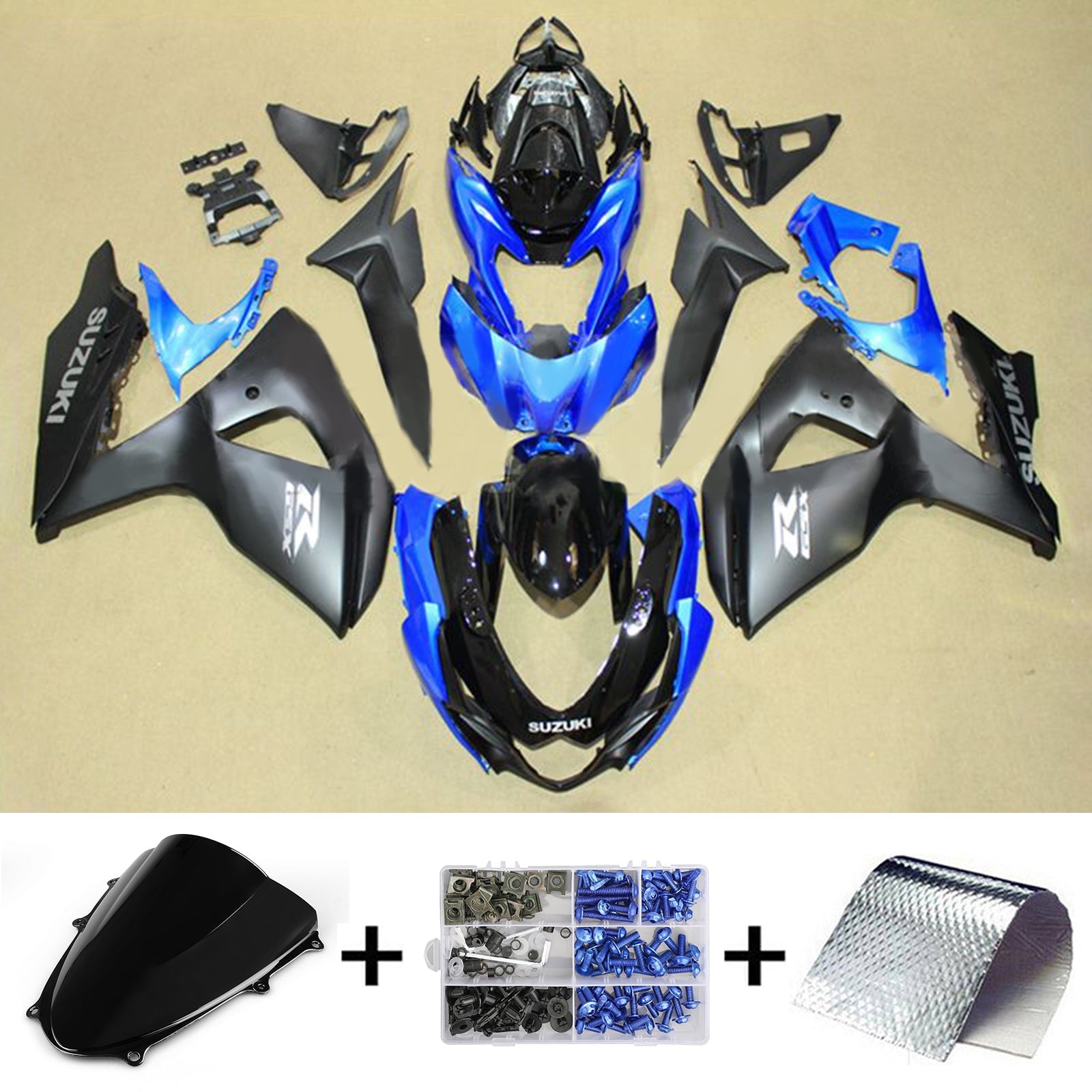 Amotopart Suzuki GSXR1000 2009-2016 K9 Fairing Kit Bodywork Plastic ABS