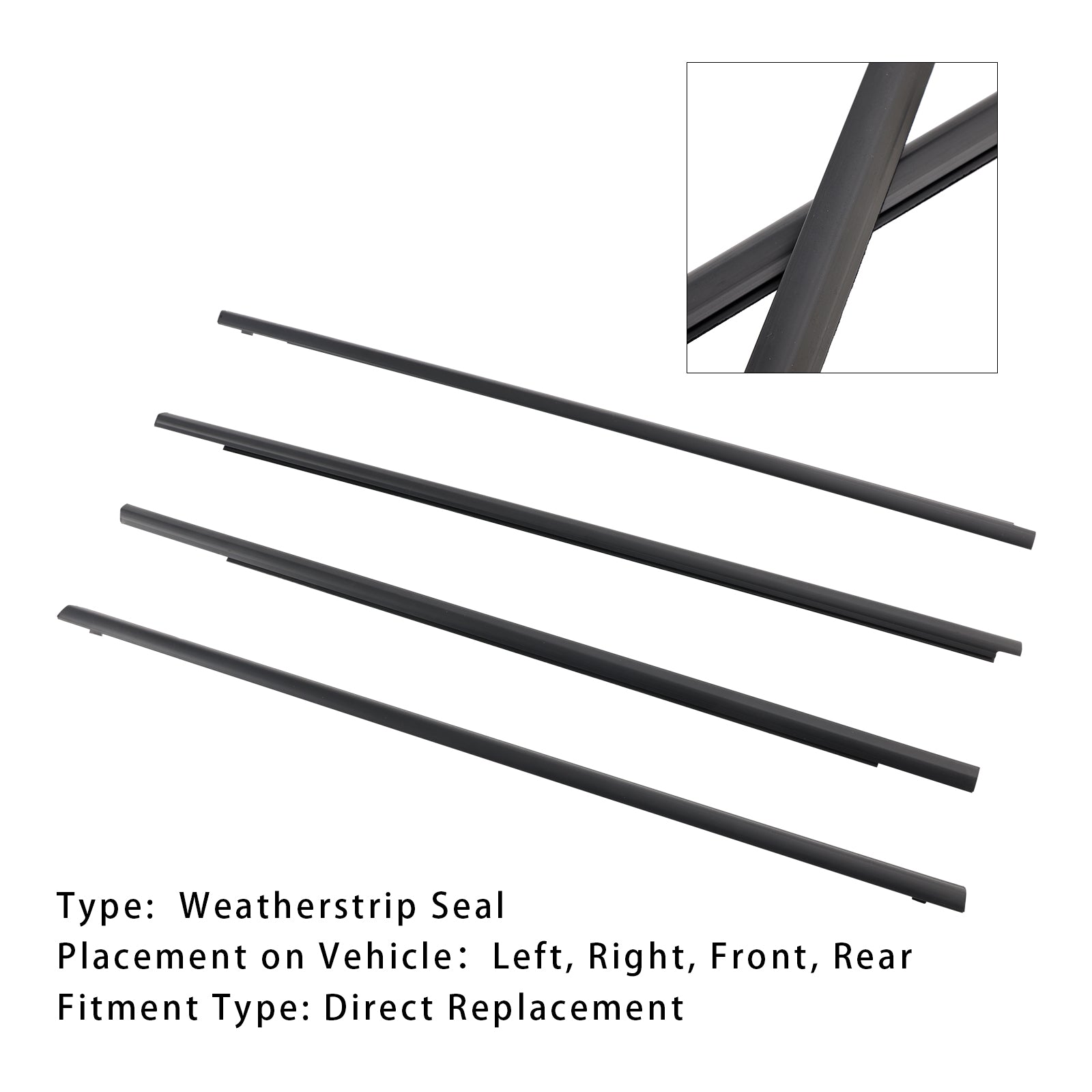 2001-2007 Nissan X-trail 4PCS Window Weather Strip Seal Belt