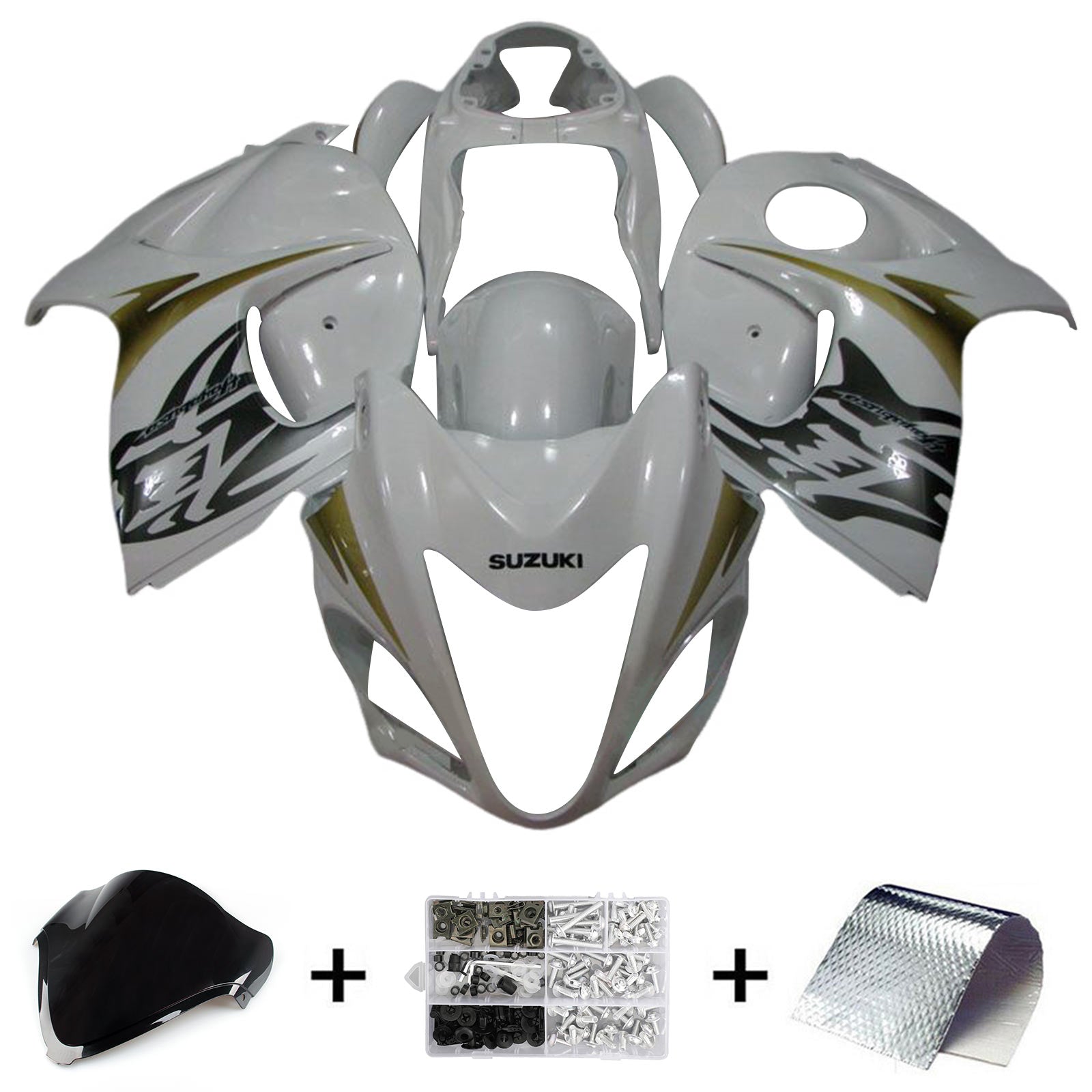 Amotopart Suzuki Hayabusa GSX1300R 2008-2020 Fairing Kit Bodywork Plastic ABS