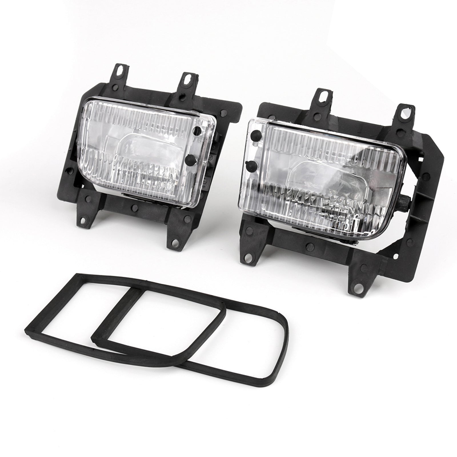 Front Bumper Clear Fog Lights Plastic Lens Kit For 85-93 BMW E30 3-Series Sedan Generic CA Market