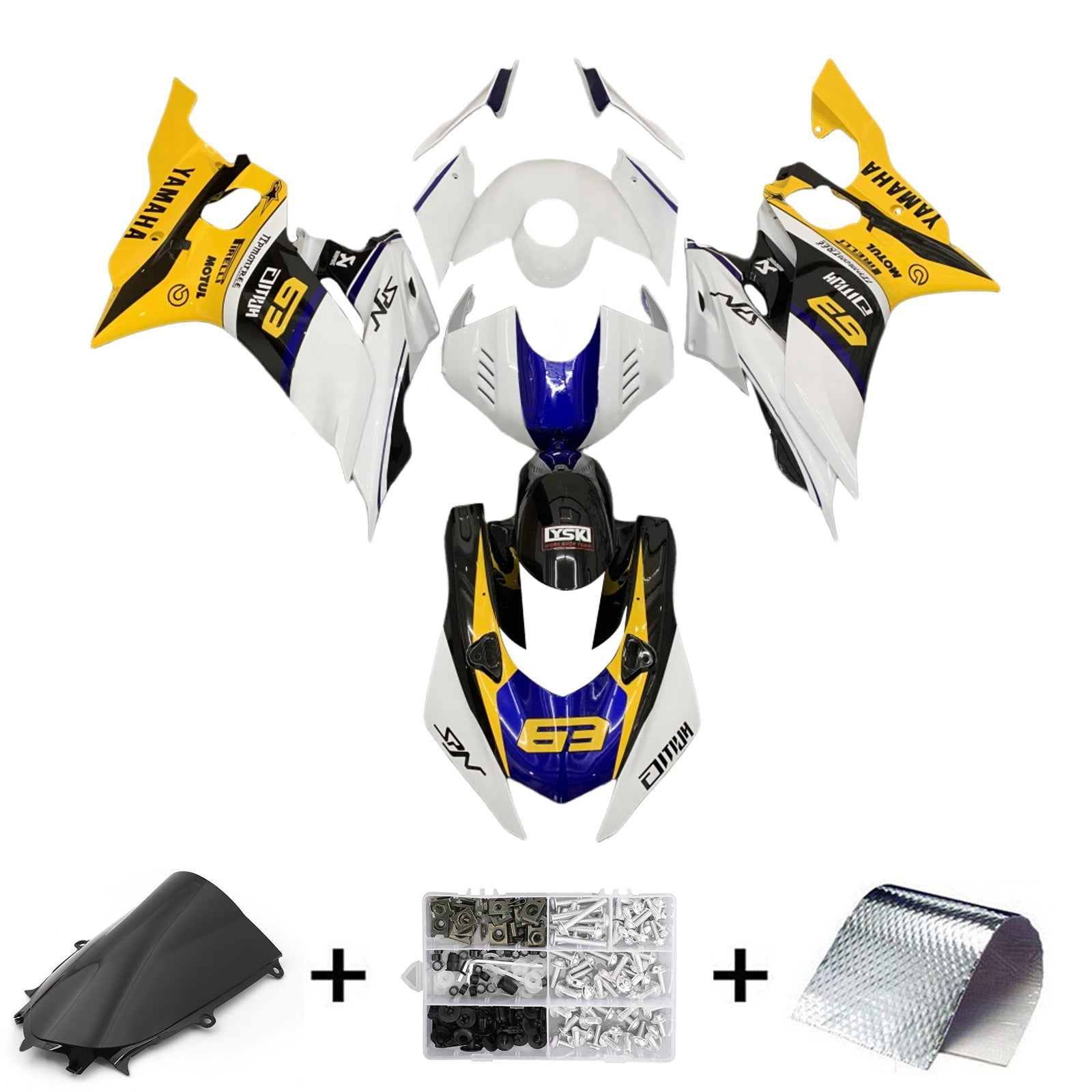 Yamaha YZF-R6 2017-2023 Fairing Kit Bodywork Plastic ABS