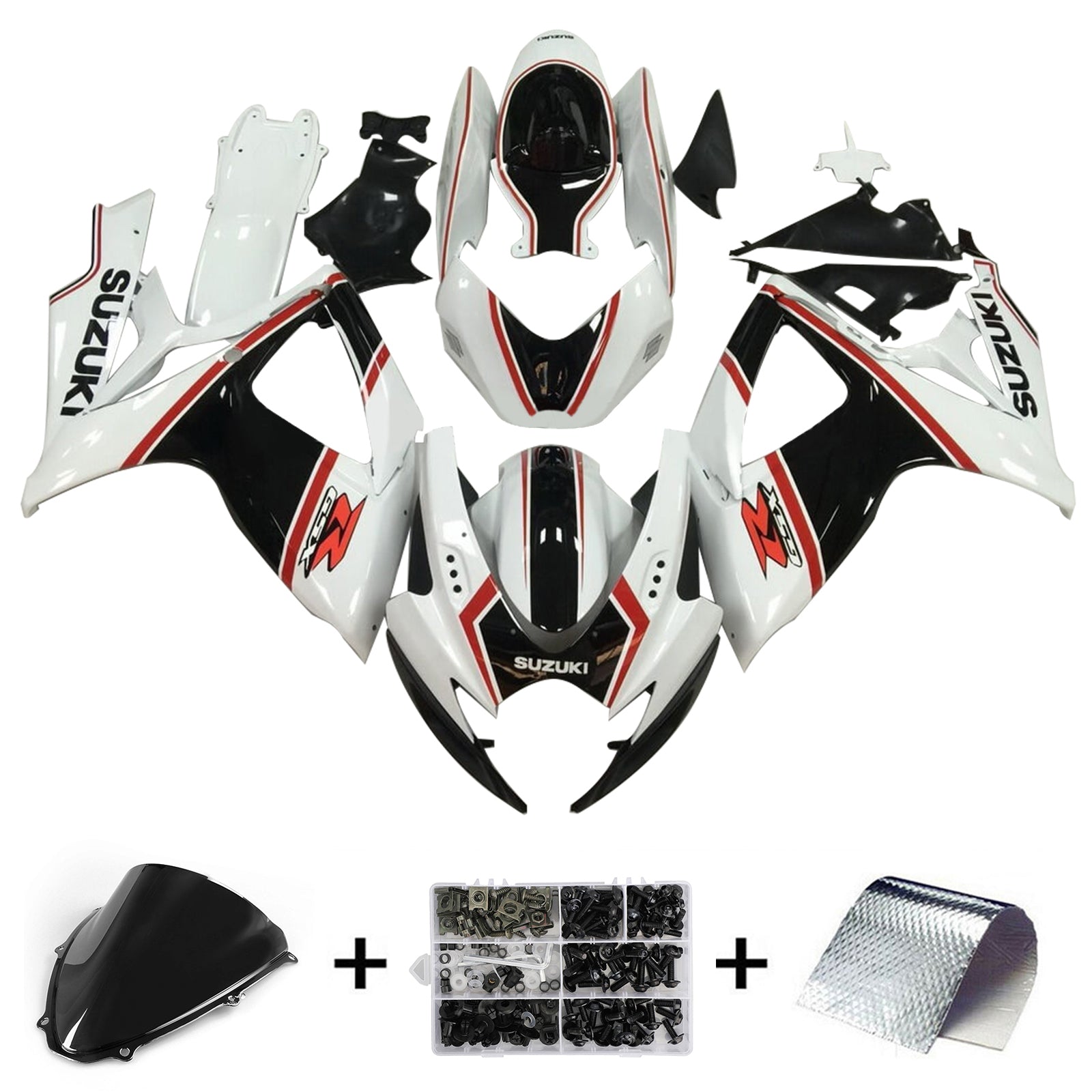 Amotopart Suzuki GSXR 600/750 2006-2007 K6 Fairing Kit Bodywork Plastic ABS