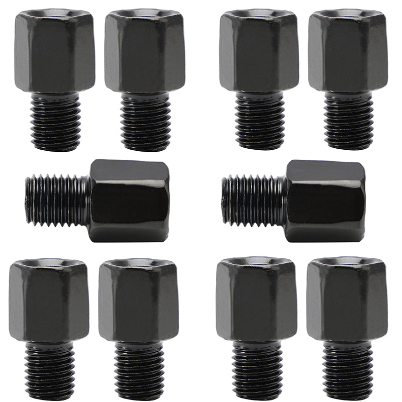 10X MOTORCYCLE MIRROR ADAPTORS 8MM RIGHT HAND FEMALE TO 10MM RIGHT HAND MALE