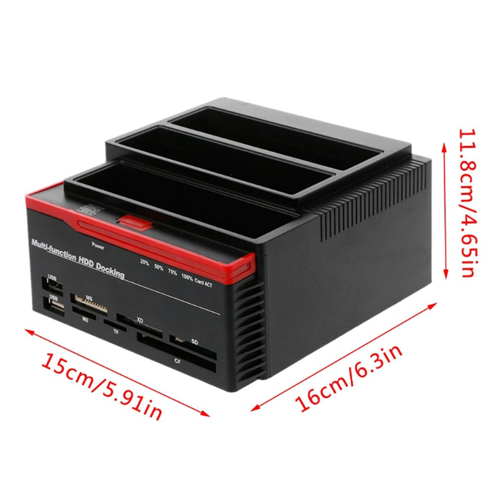 Multifunction 2.5 3.5" HDD Docking Station UKB 3.0 Clone Hard Drive Card EU