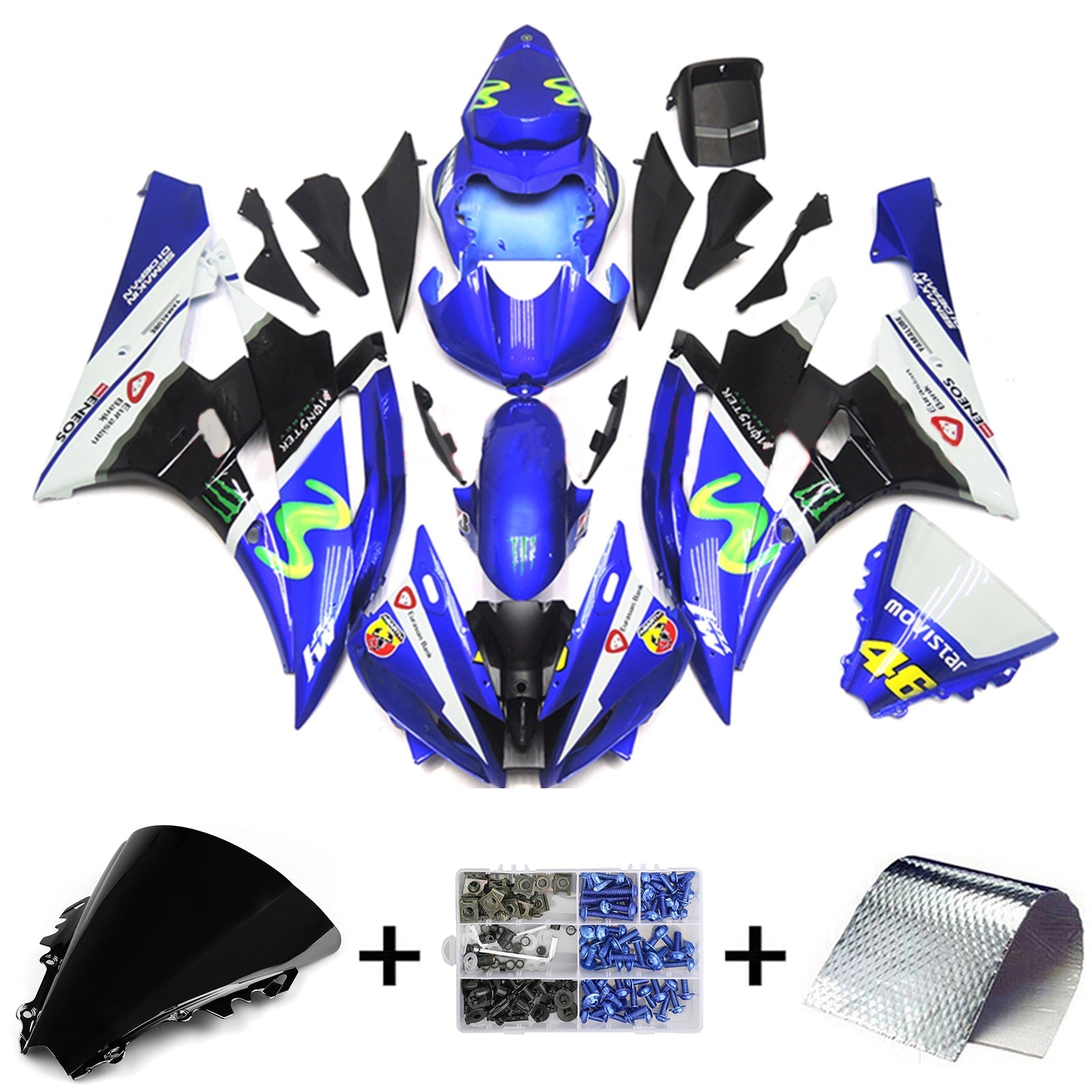 Yamaha YZF 600 R6 2006-2007 Fairing Kit Bodywork Plastic ABS