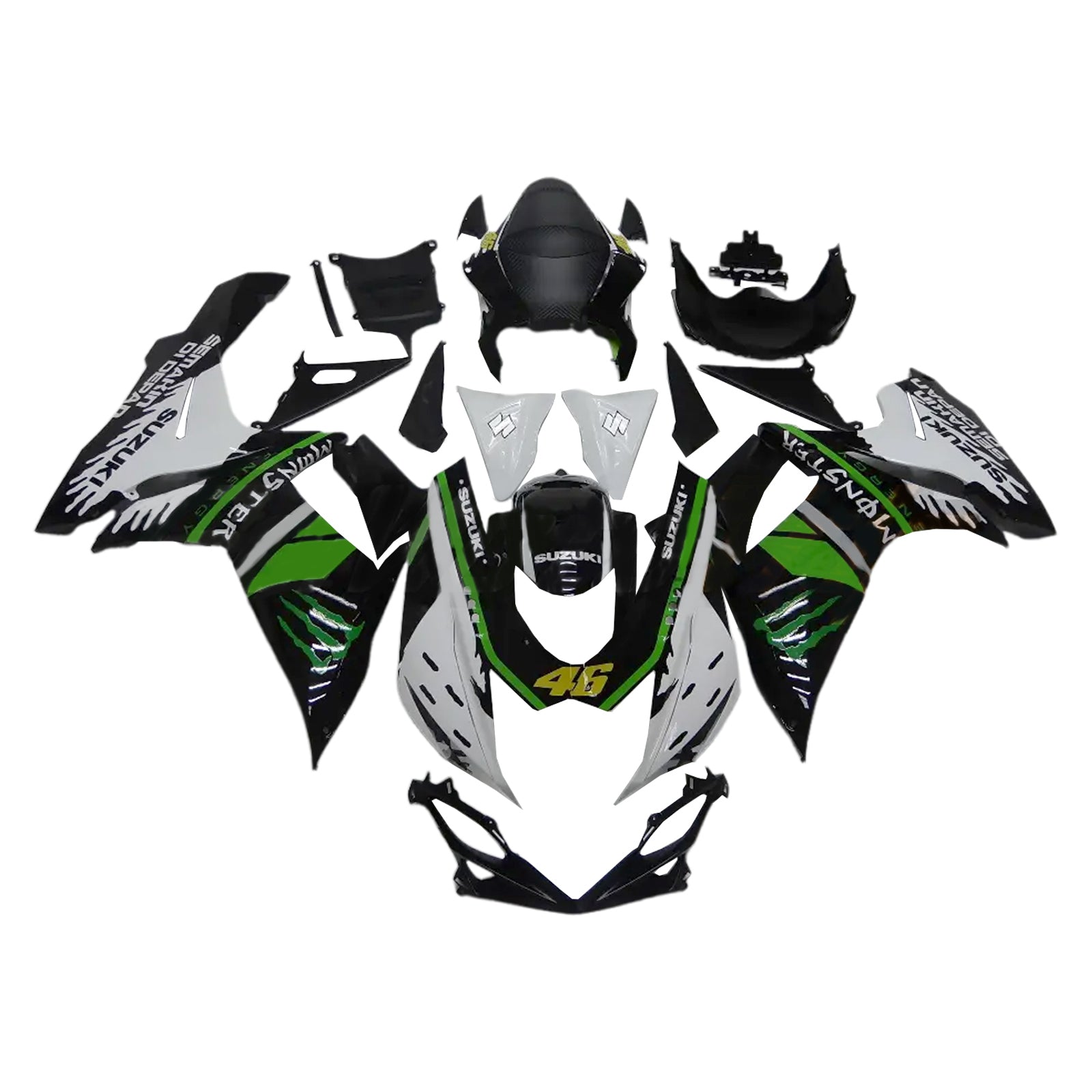 Amotopart Suzuki GSXR 600/750 2011-2024 K11 Fairing Kit Bodywork Plastic ABS