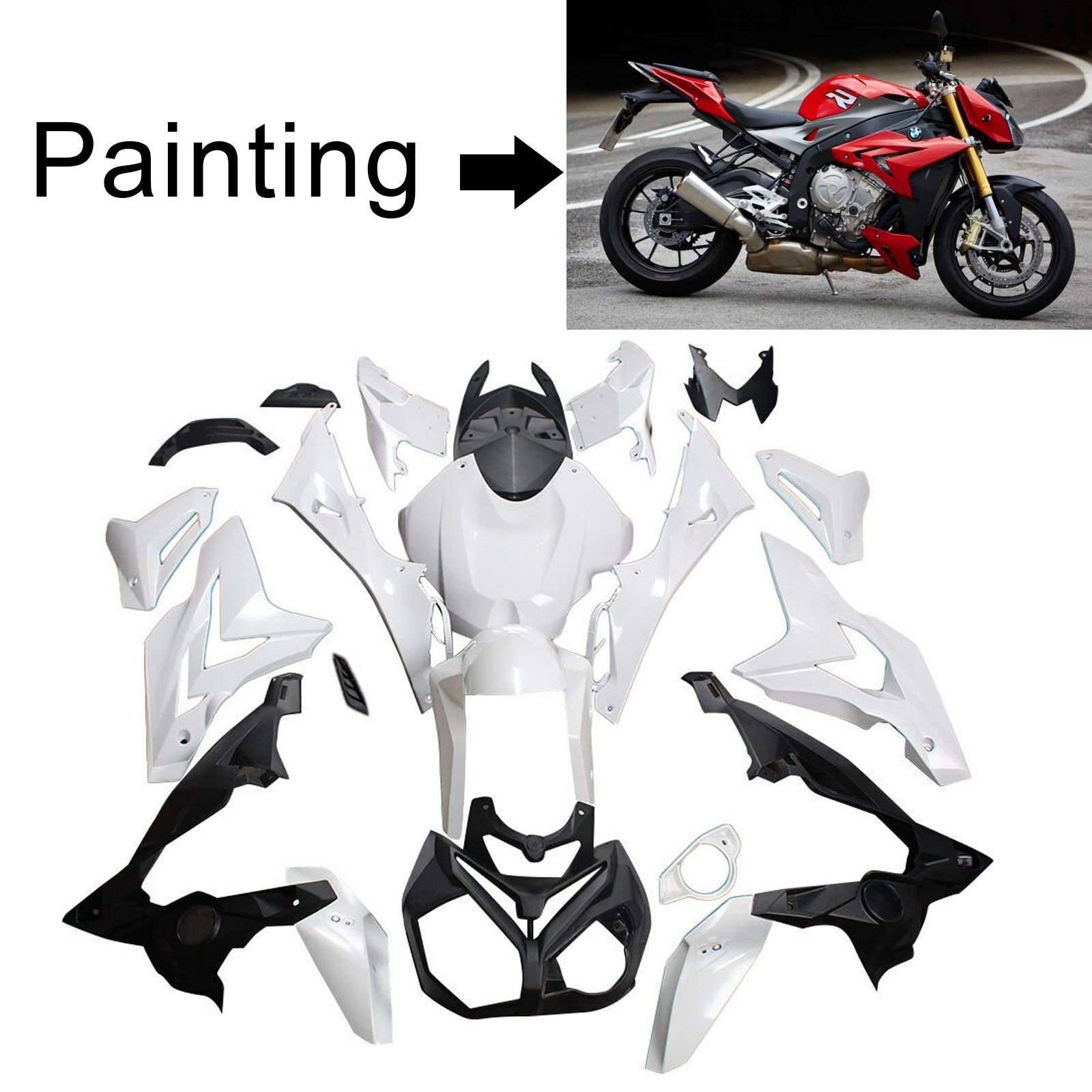 BMW S1000R 2014-2017 Kit Carenado Carrocería Plástico ABS