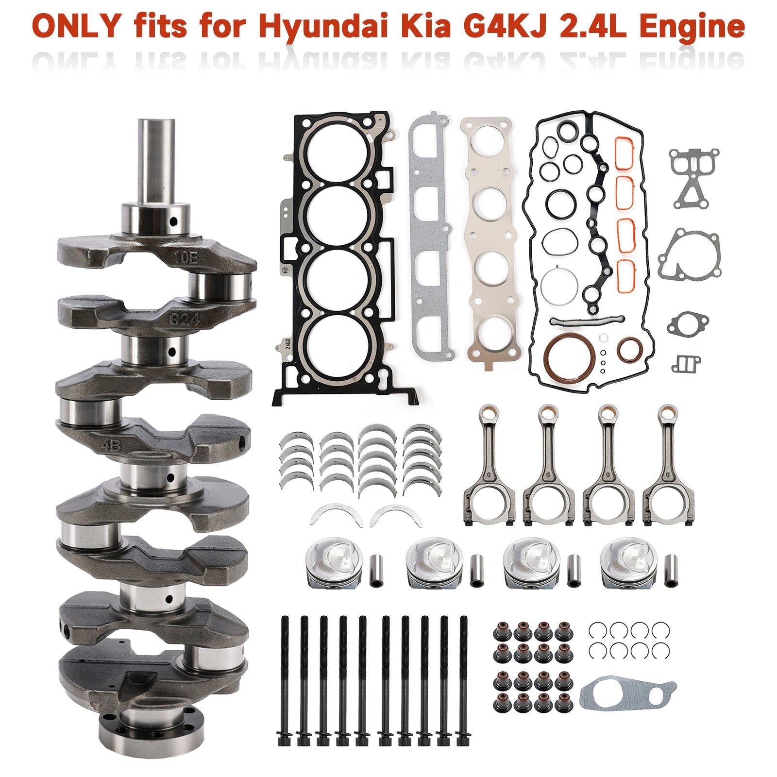 G4KJ 2.4L Engine Overhaul Rebuild Kit Crankshaft Rods for HYUNDAI KIA Sorento