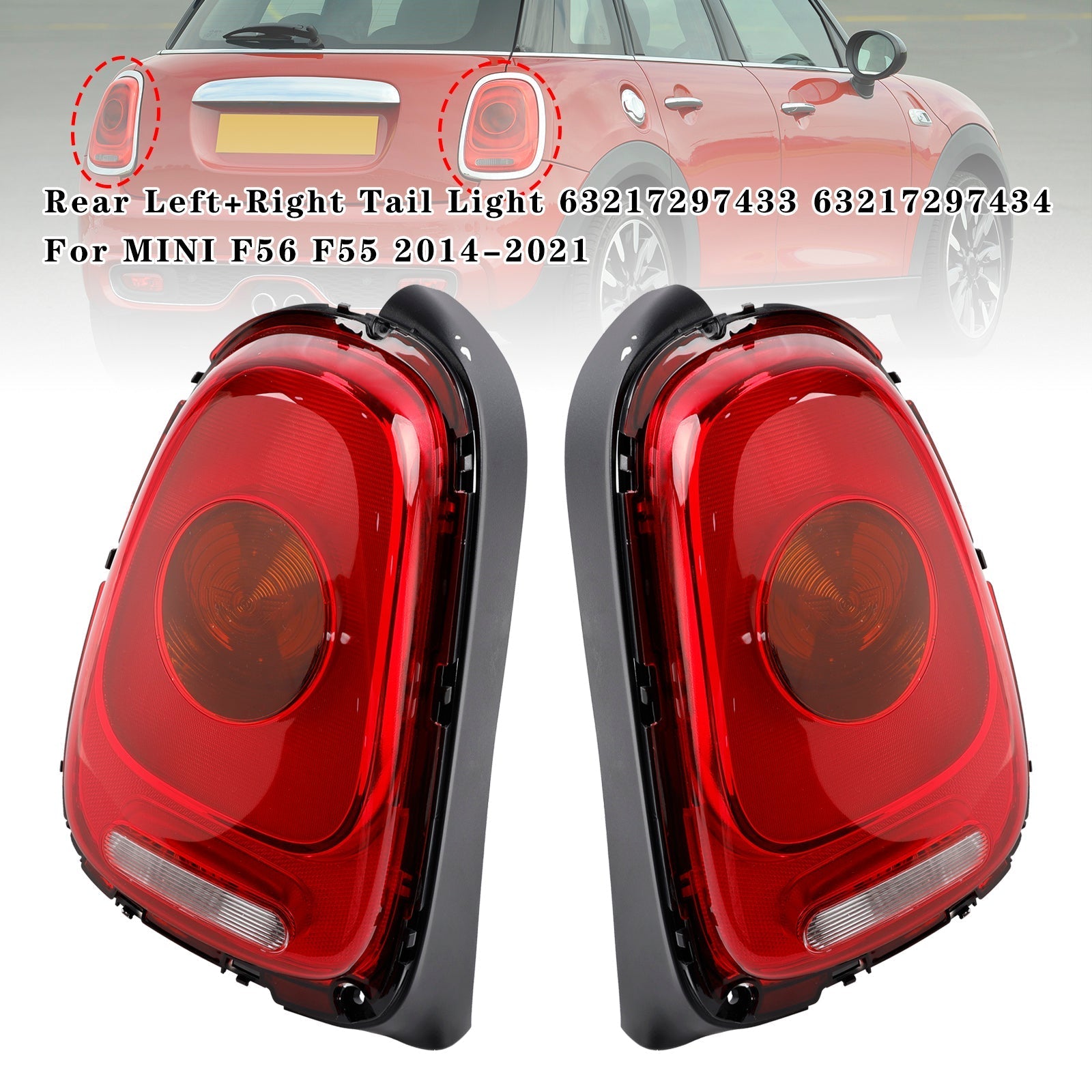 Rear Left+Right Tail Light 63217297433 63217297434 For MINI F56 F55 2014-2021