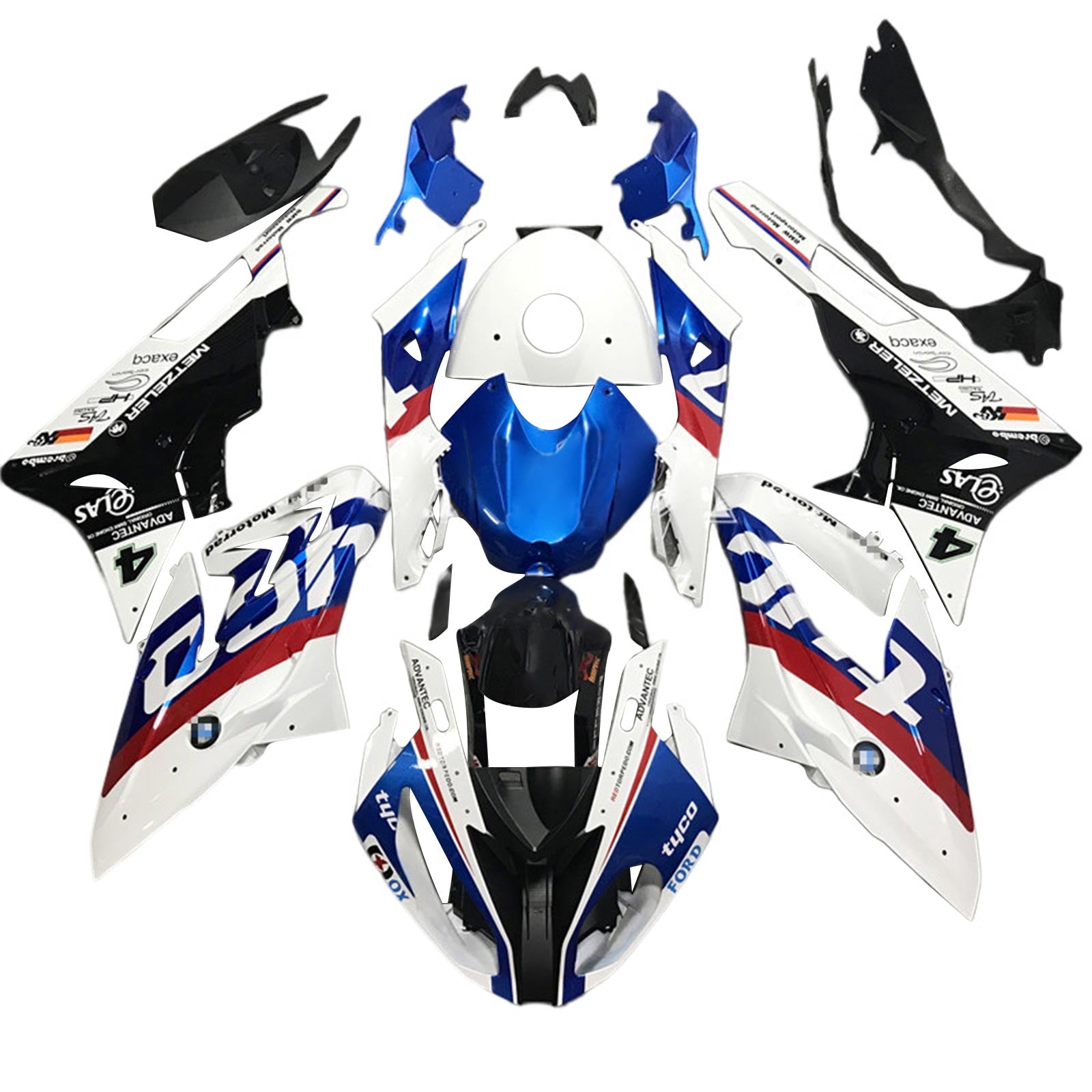 Amotopart BMW S1000RR 2015-2016 Fairing Kit Bodywork Plastic ABS