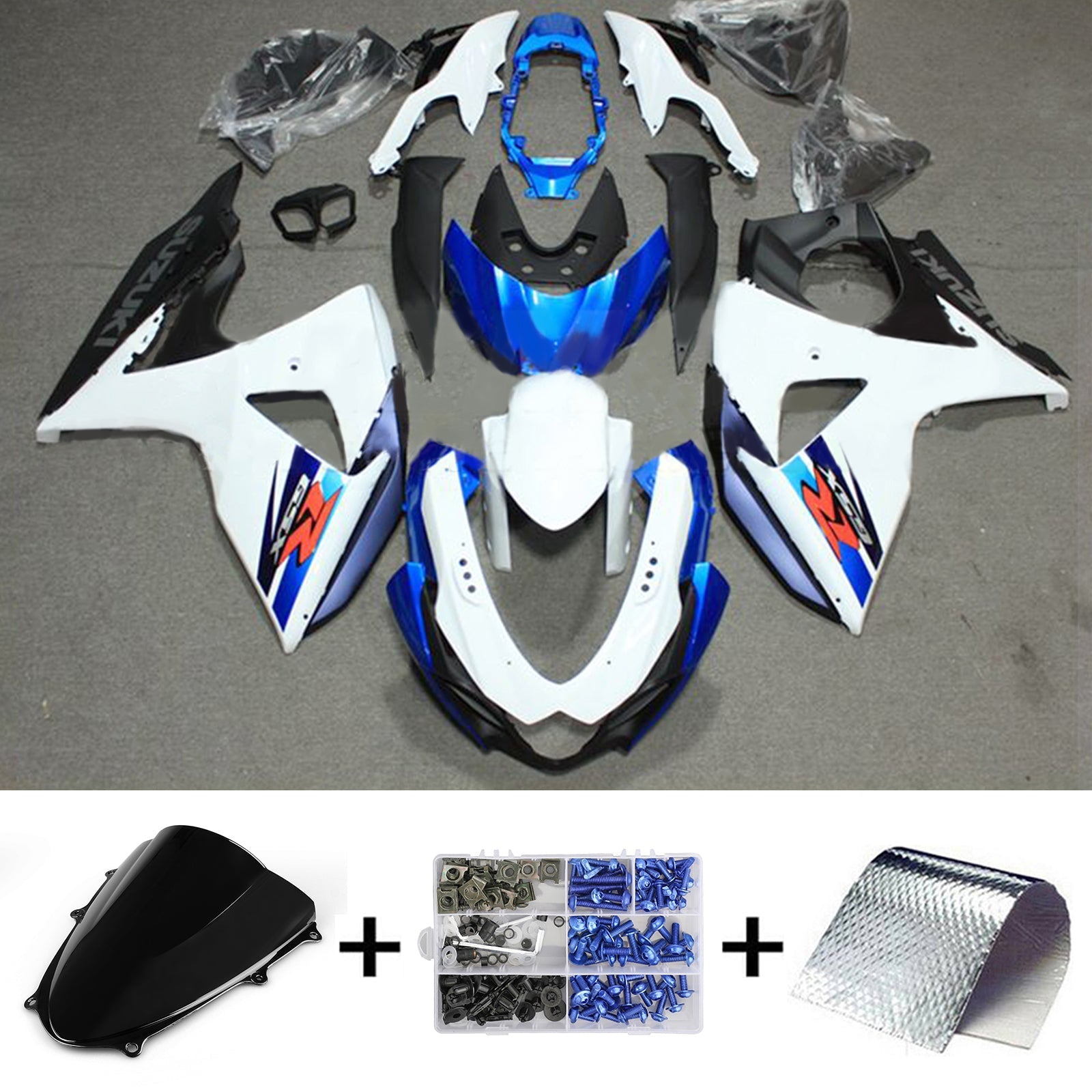 Amotopart Suzuki GSXR1000 2009-2016 K9 Fairing Kit Bodywork Plastic ABS