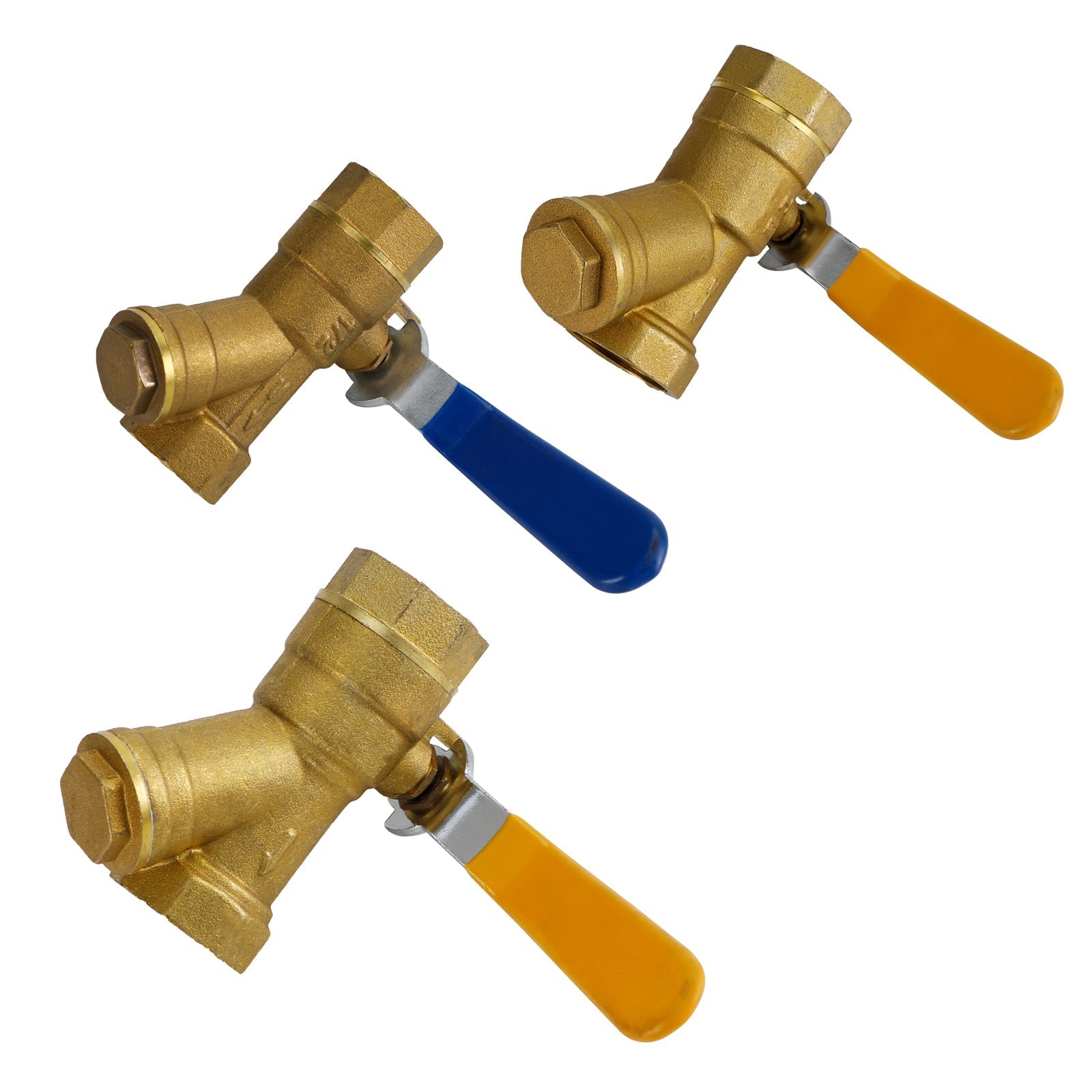 1/2" 3/4" 1" BSP Brass Y Type Strainer Filter Ball Valve Equal Female Thread