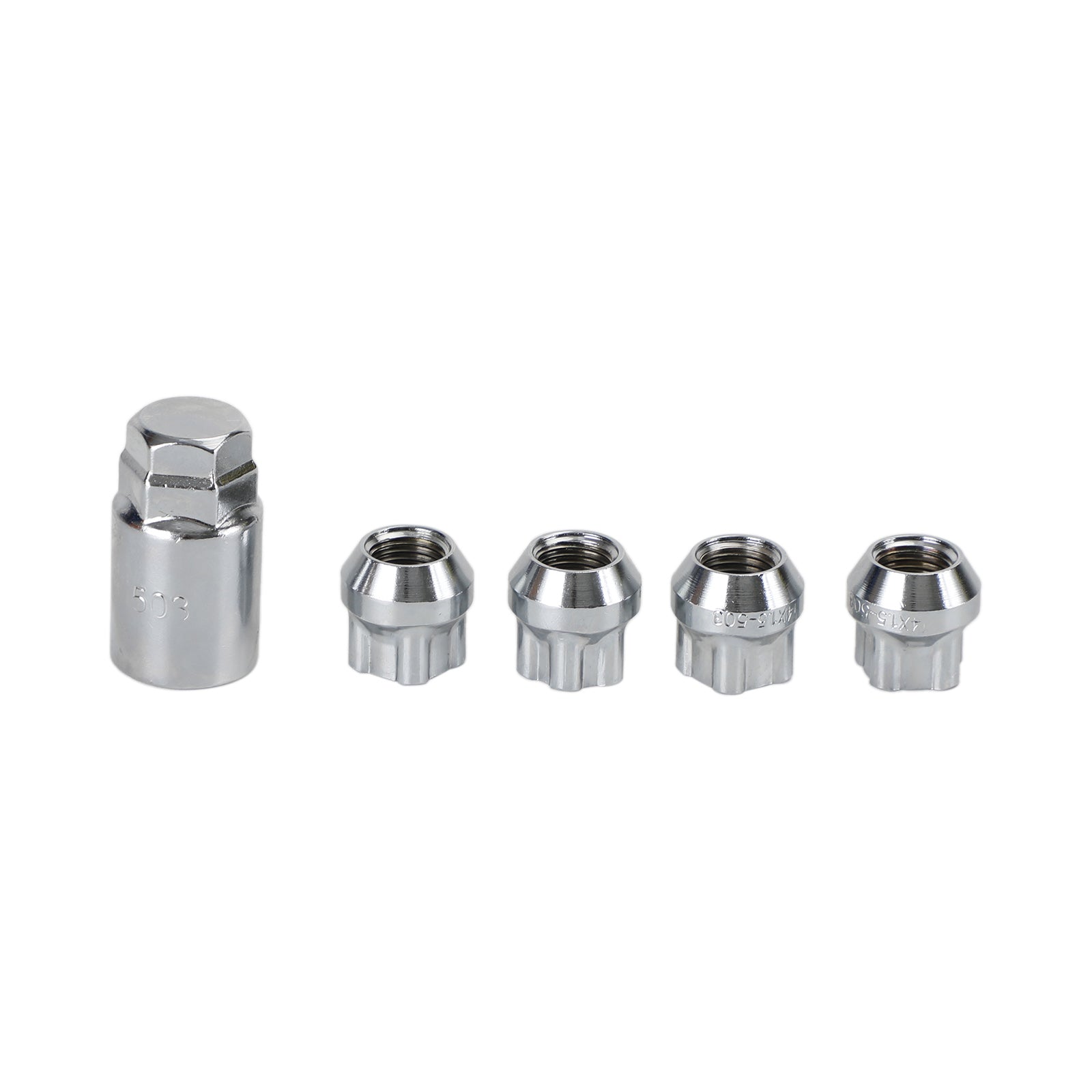 Tesla Model S/3/X/Y All Year Chrome M14×1.5 4PCS Wheel Lock Lug Nut