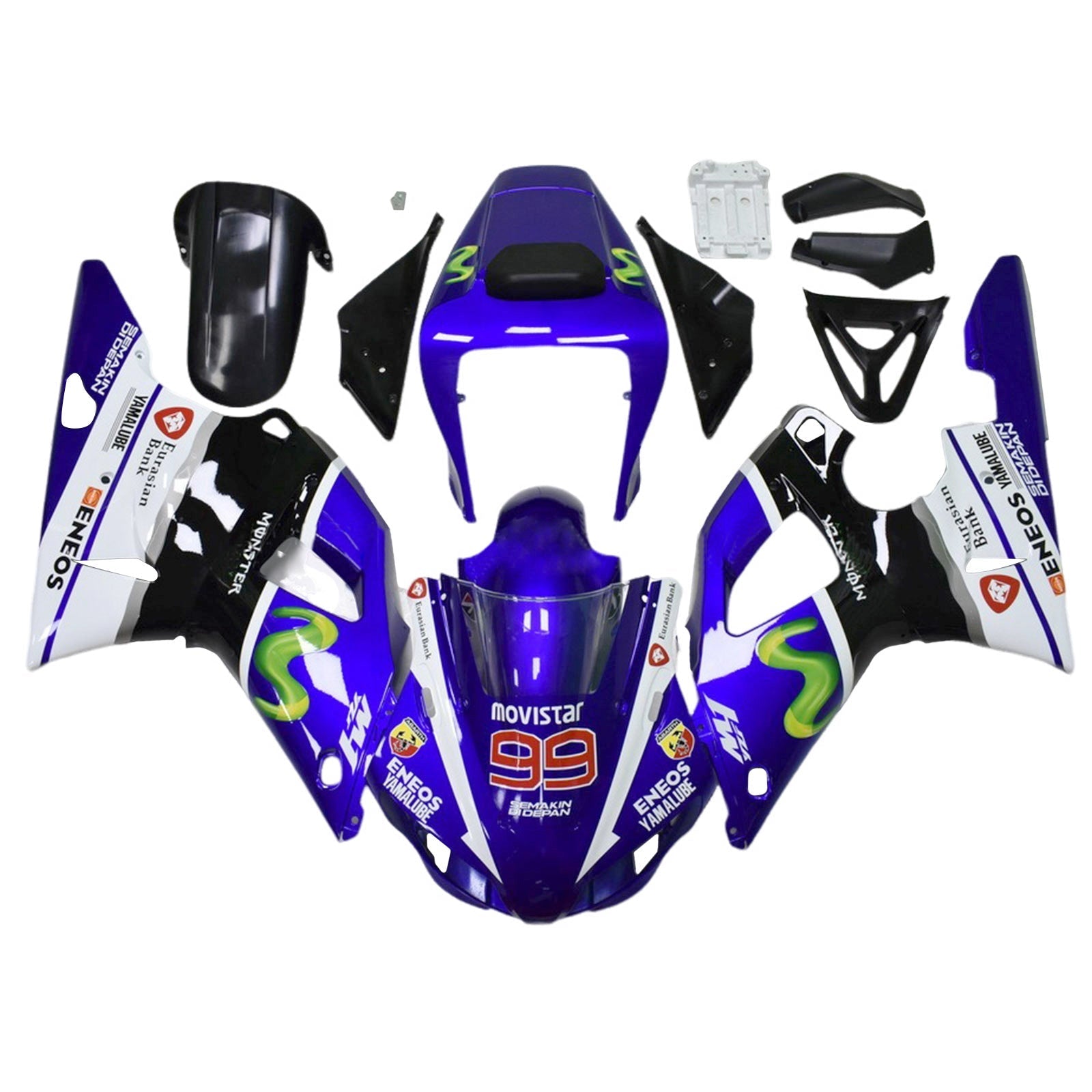 Yamaha YZF-R1 1998-1999 Kit Carenado Carrocería Plástico ABS