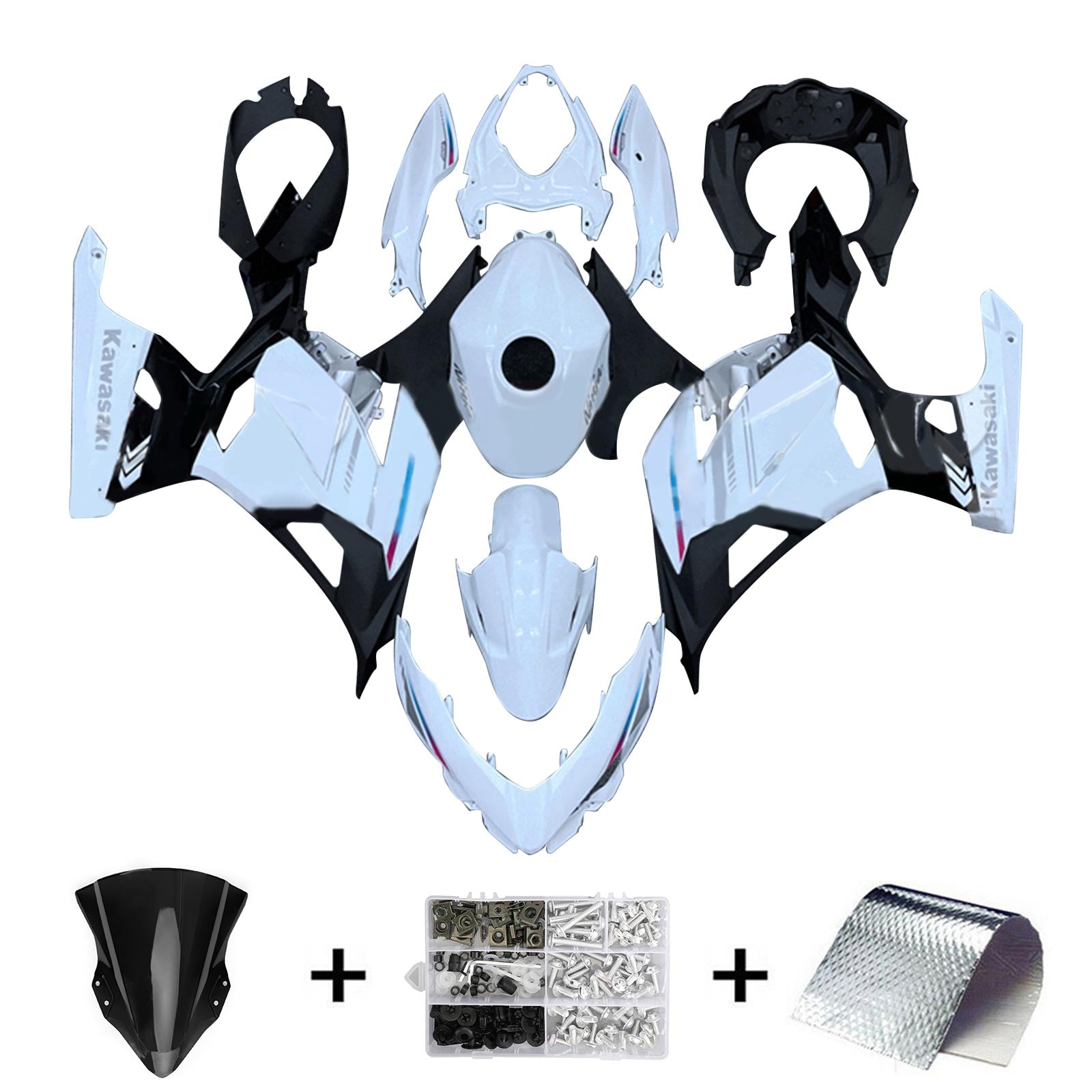 Amotopart Kawasaki EX400 Ninja400 2018-2024 Fairing Kit Bodywork Plastic ABS