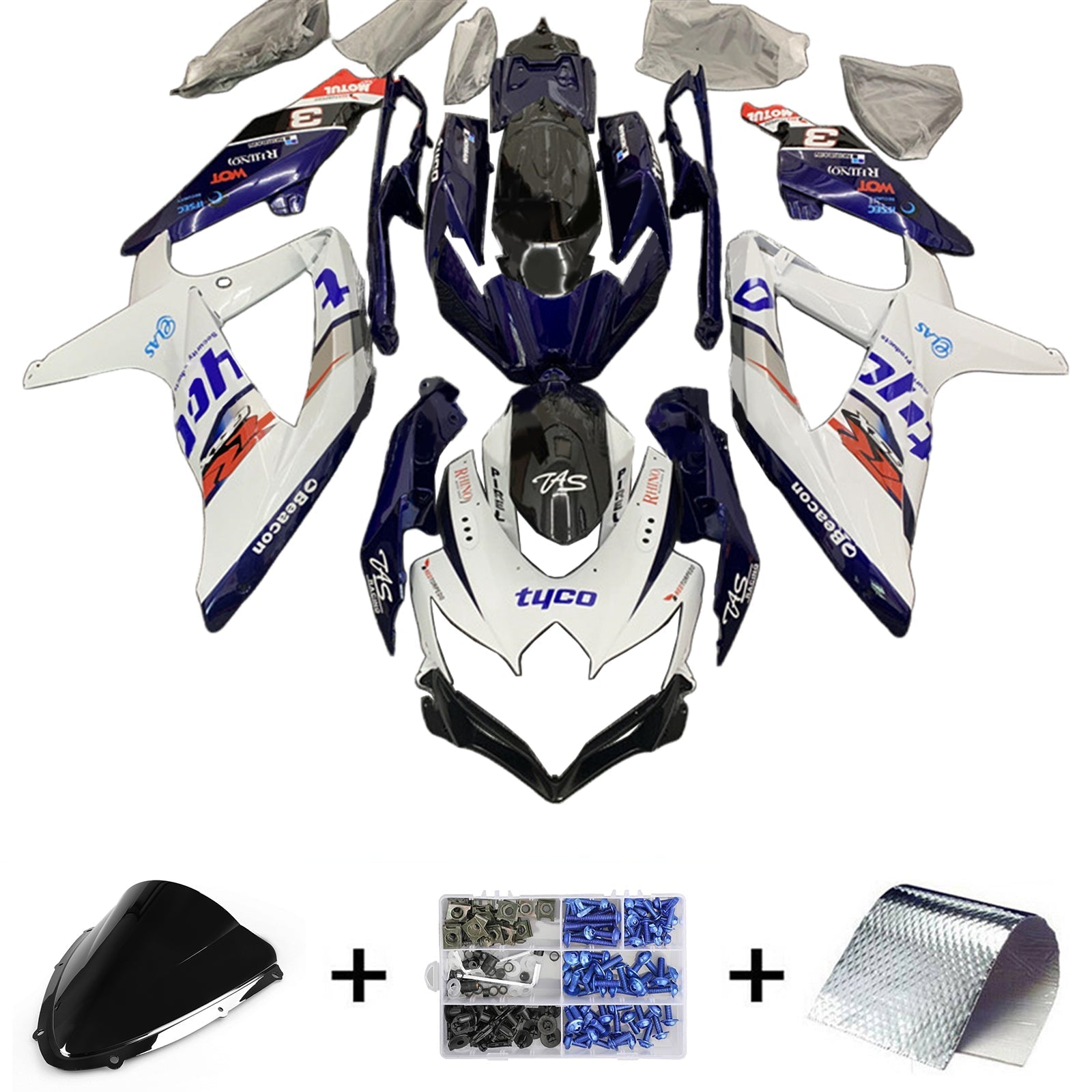 Suzuki GSXR 600/750 2008-2010 K8 Fairing Kit Bodywork Plastic ABS