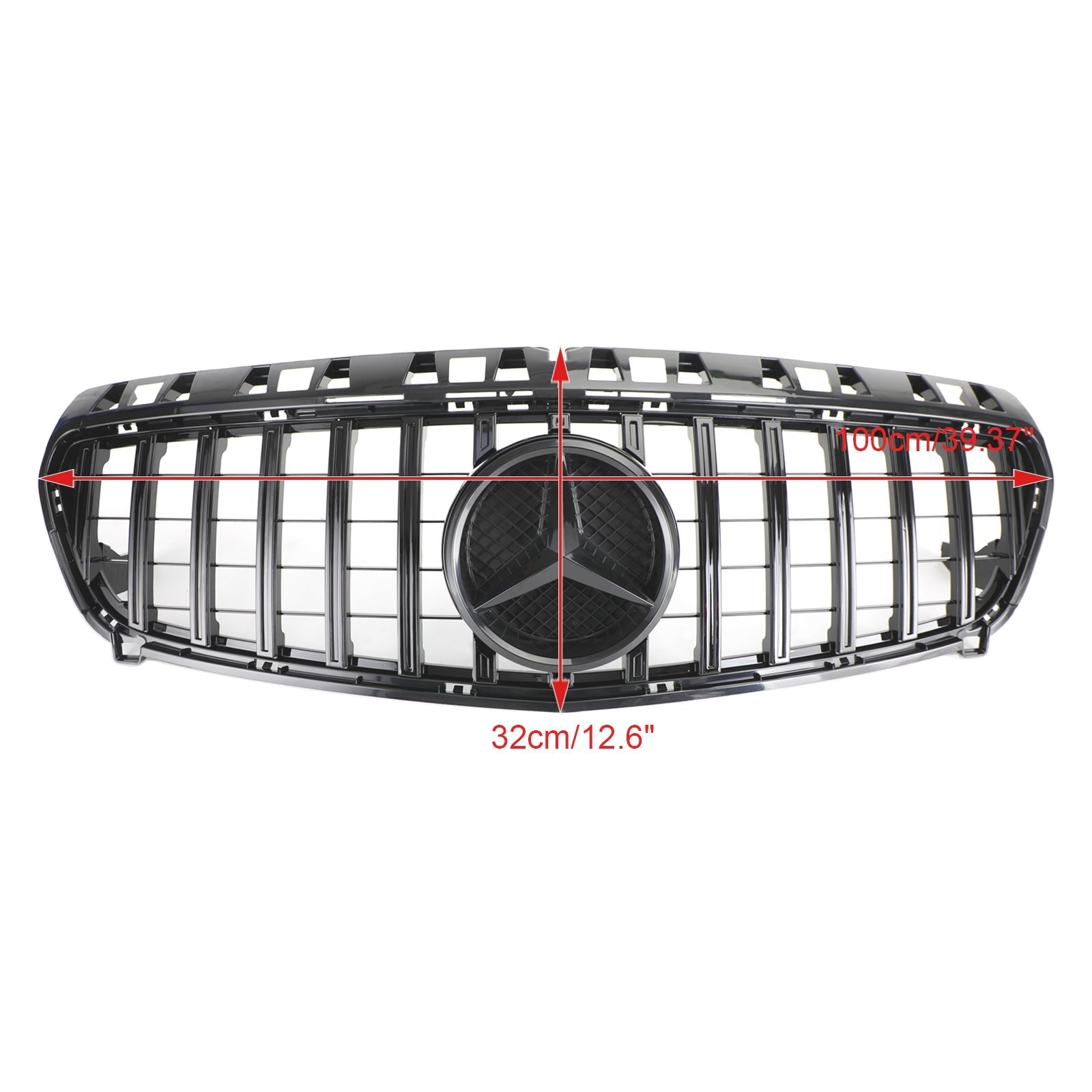 2013-2015 Mercedes Benz A CLASS W176 Gloss Black Front Bumper Grille Grill