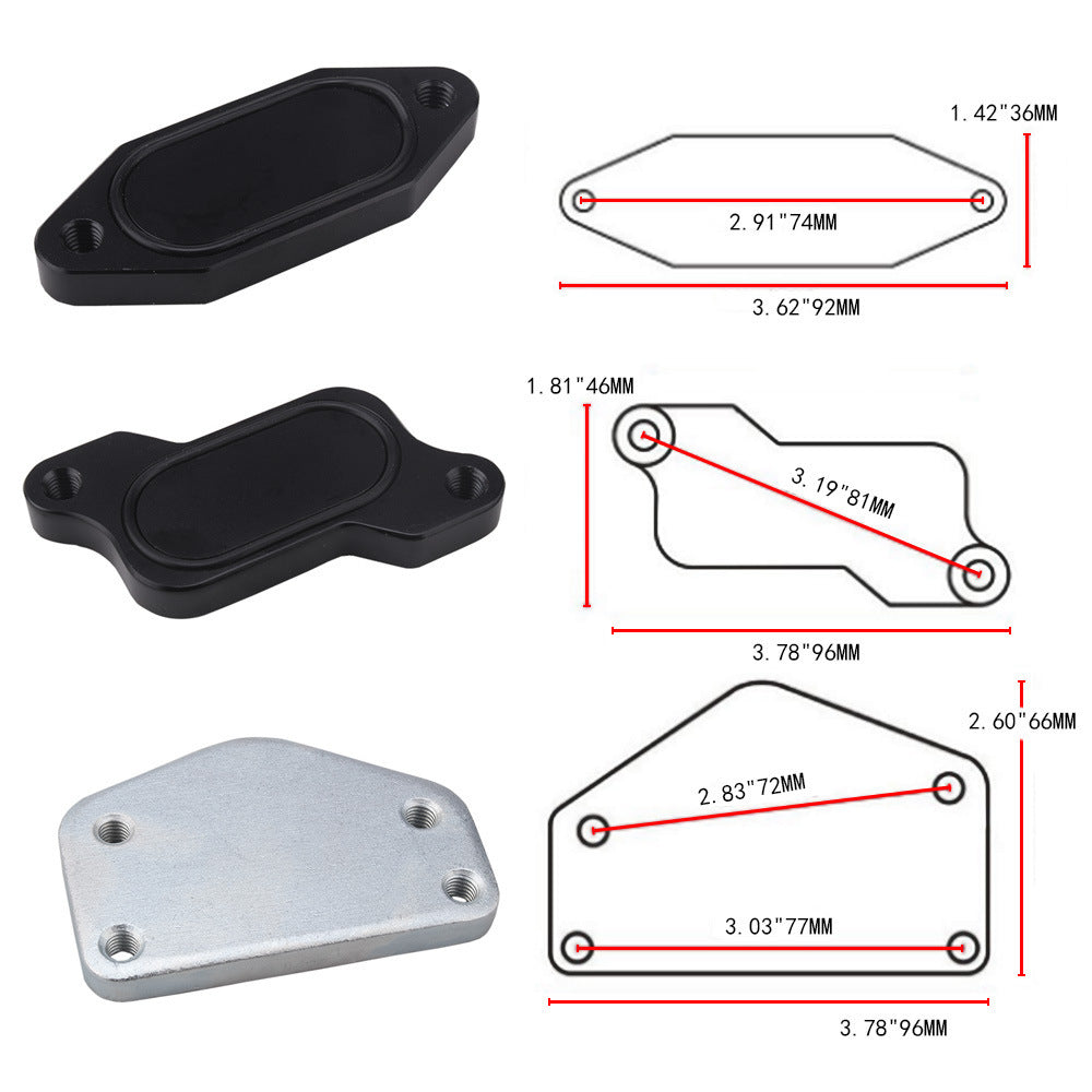 EGR Valve Cooler Delete Kit for GMC Silverado 2500 6.6L LLY Duramax 2004.5-2005 Generic