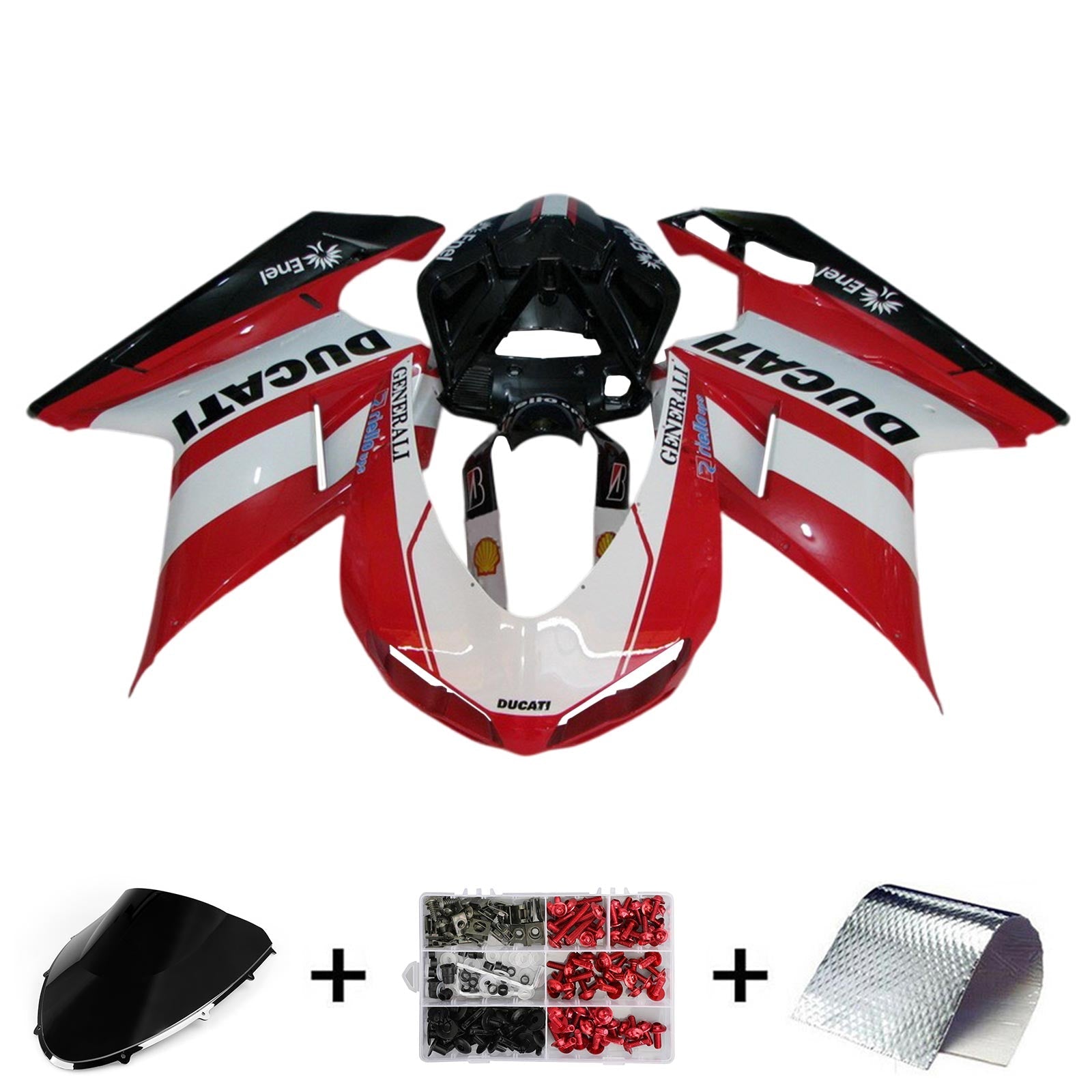 Ducati 1098 1198 848 2007-2011 Fairing Kit Bodywork ABS