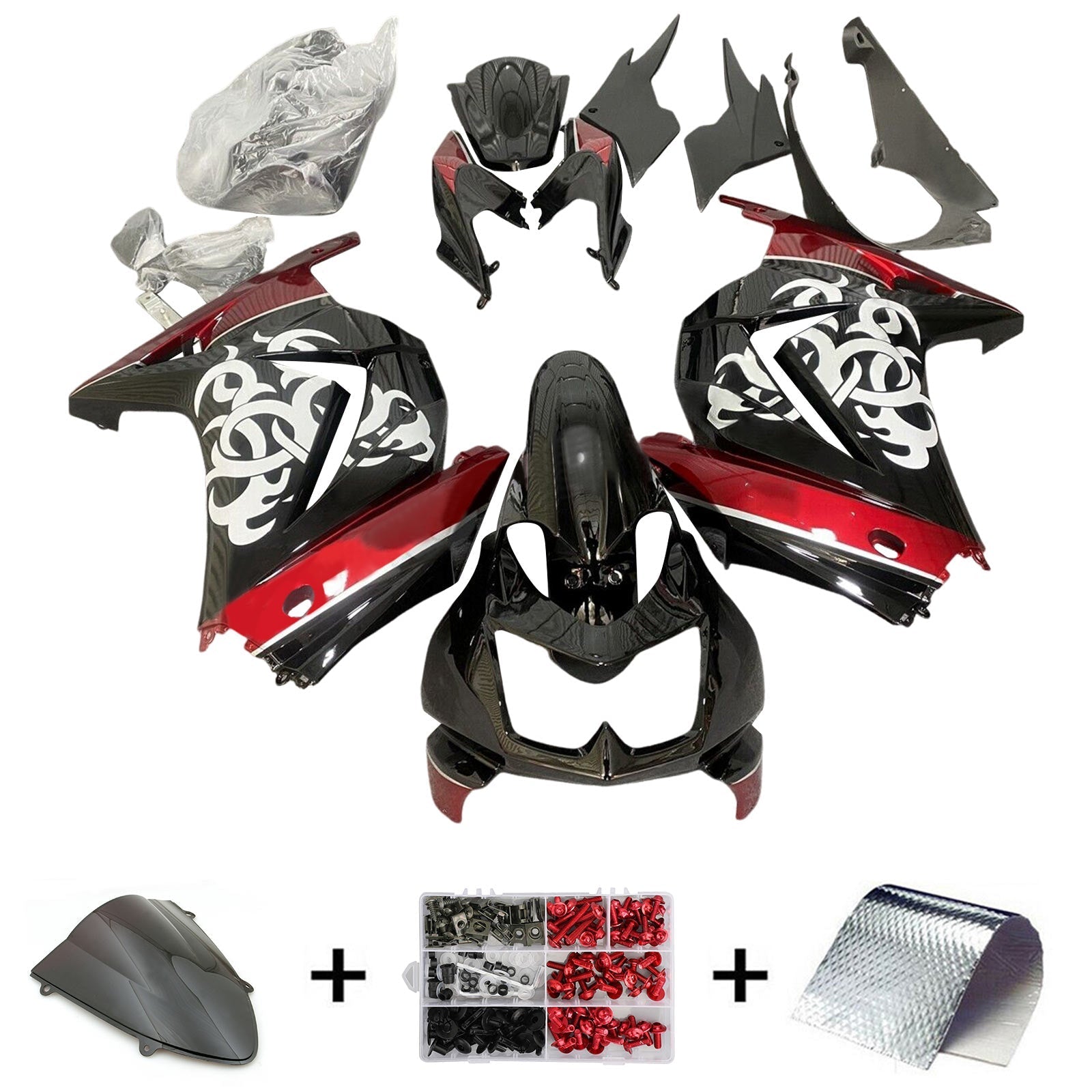 Kawasaki EX250 Ninja250R 2008-2012 Kit Carenado Carrocería Plástico ABS