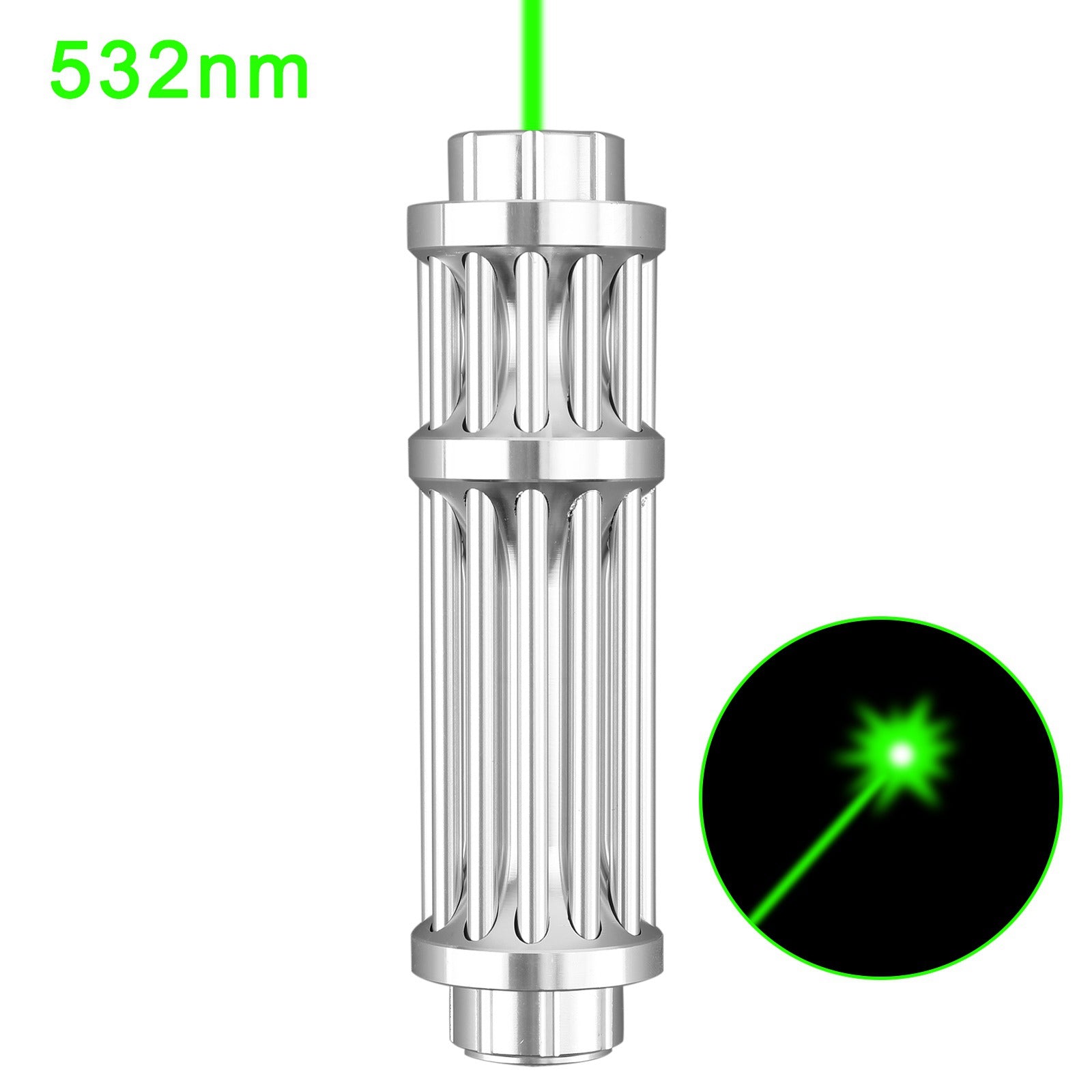 20 millas de alta potencia verde 1MW 532nm puntero láser Luz de haz ardiente militar