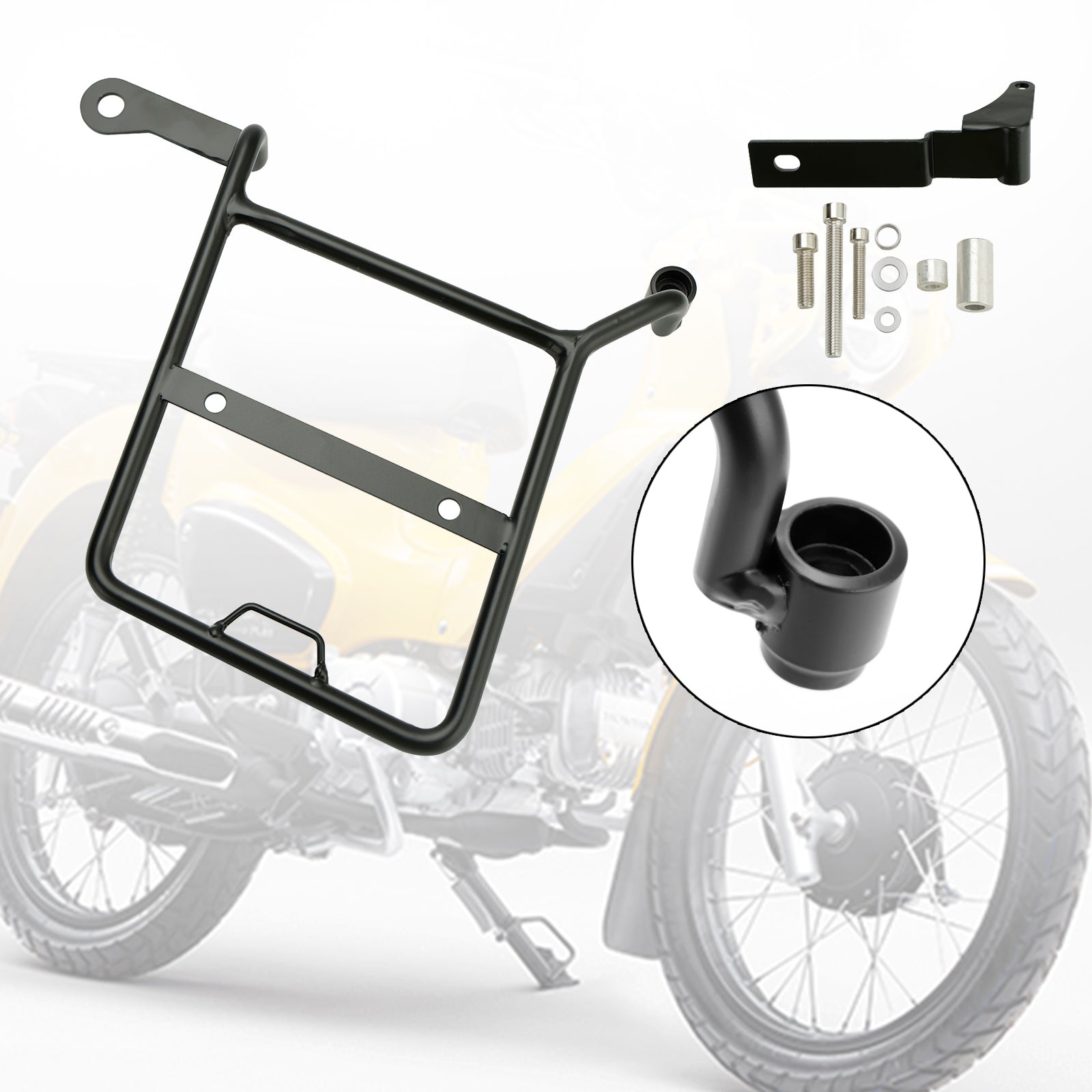 Honda CROSS CUB SUPER CUB Soporte de montaje para alforja lateral negro