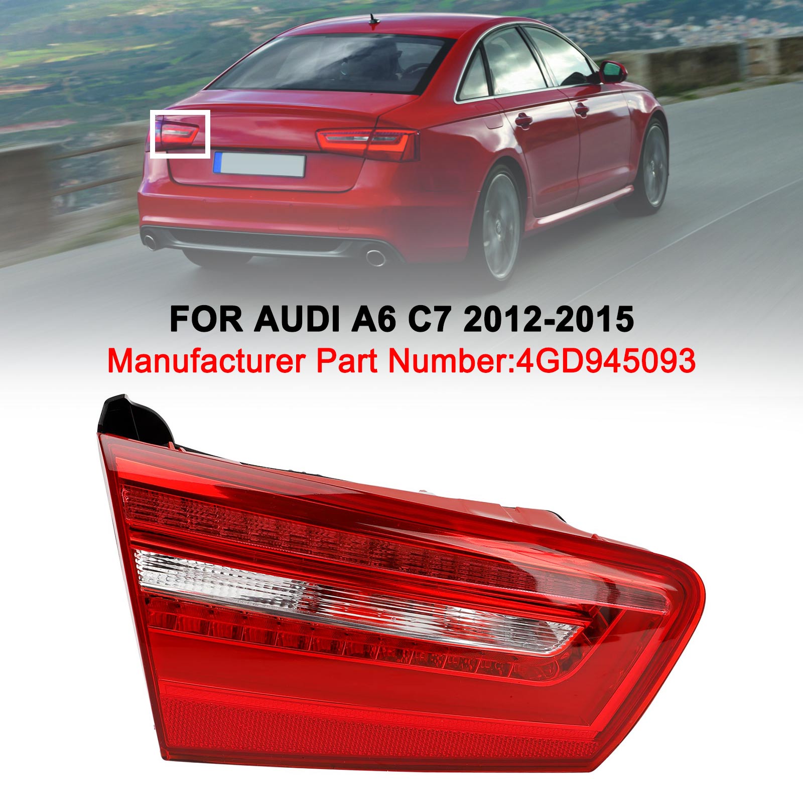 AUDI A6 C7 2012-2015 Left Inner Trunk LED Tail Light Lamp